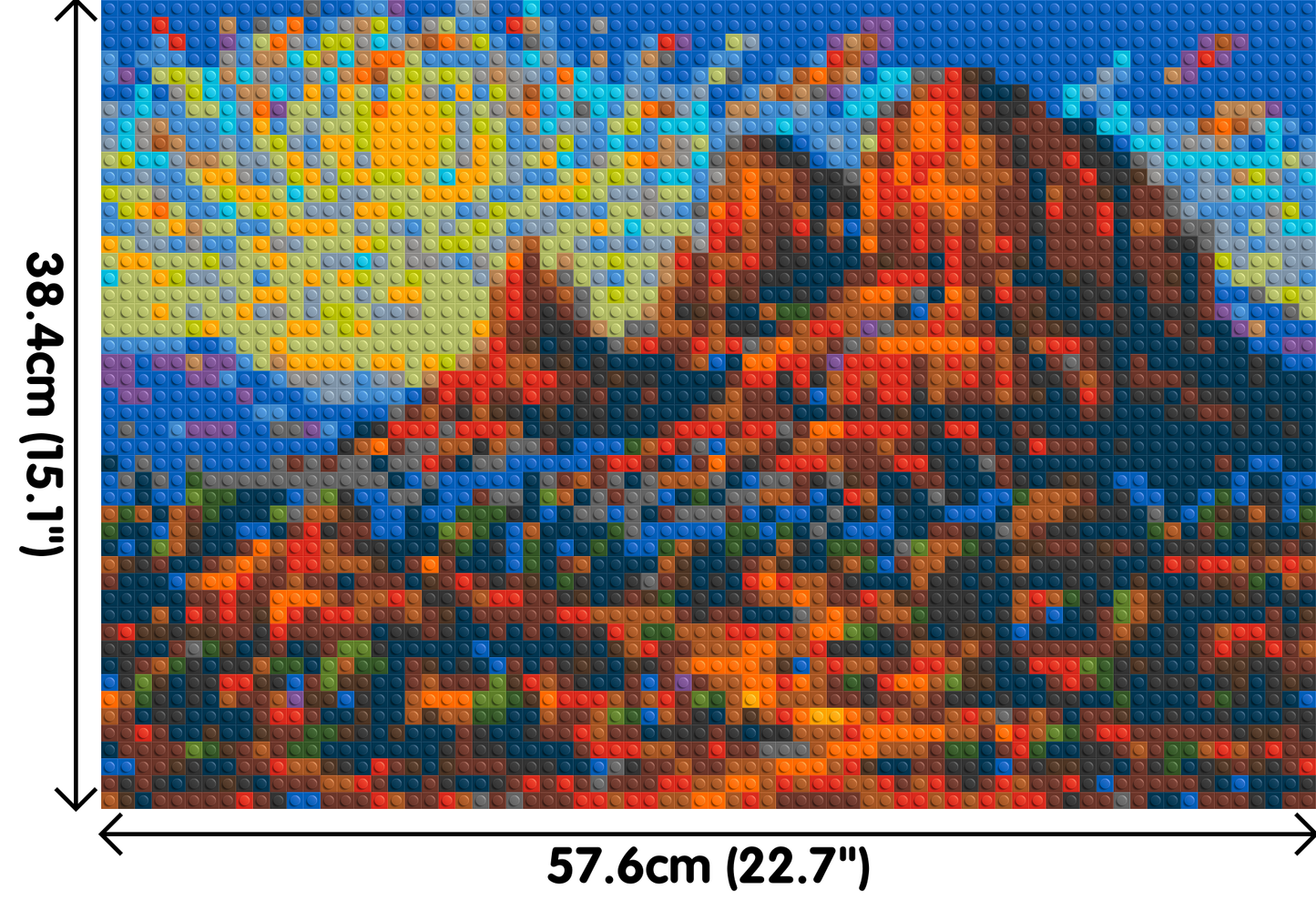 Sedona Red Rocks - Brick Art Mosaic Kit  3x2 large