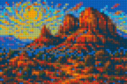 Sedona Red Rocks - Brick Art Mosaic Kit  3x2 large