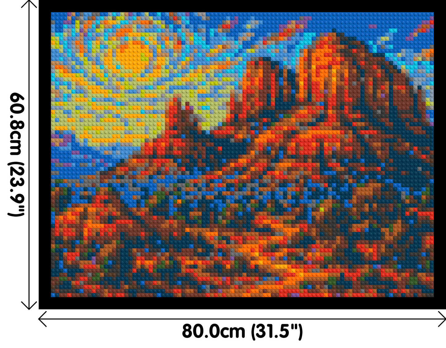 Sedona Red Rocks - Brick Art Mosaic Kit  4x3 large