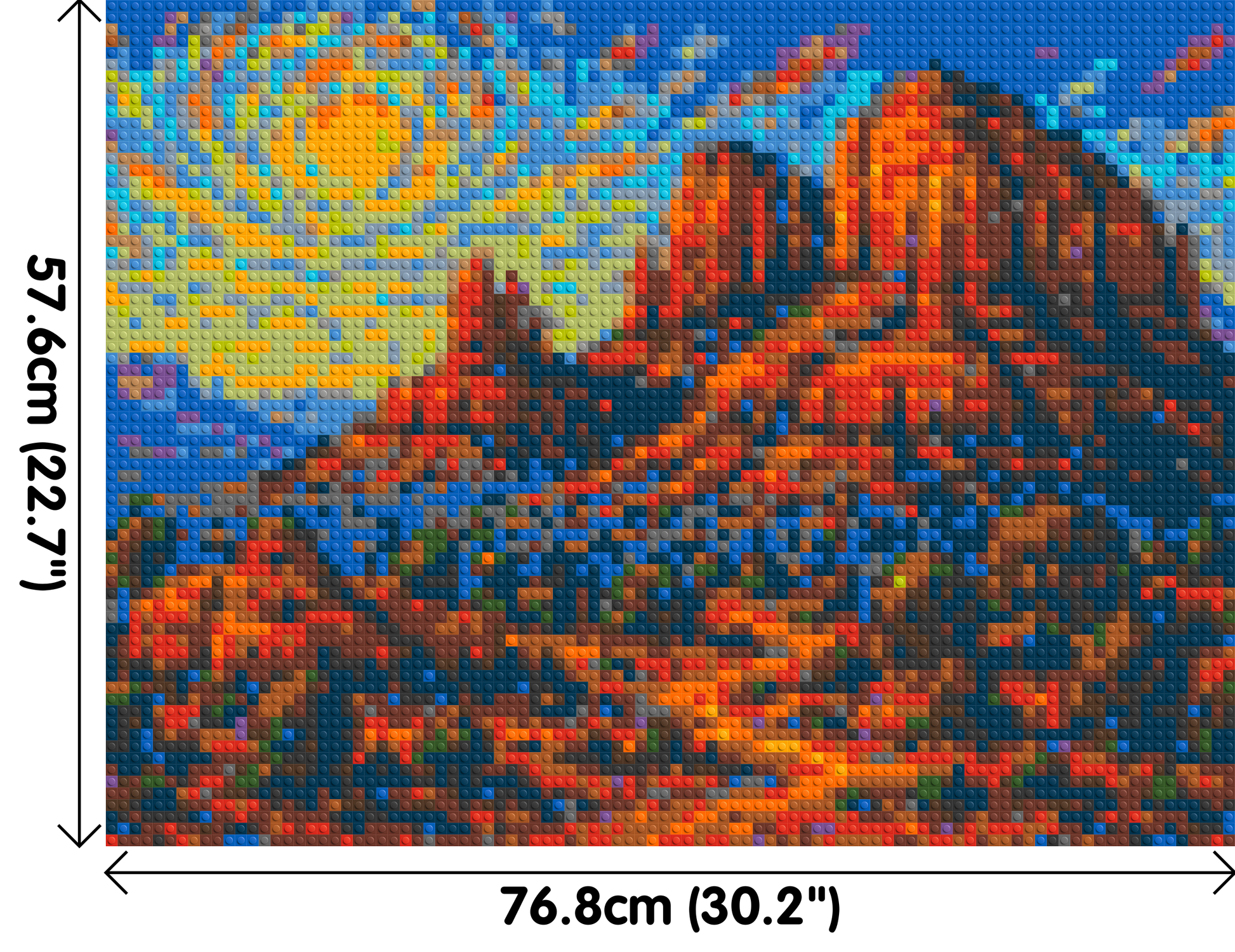 Sedona Red Rocks - Brick Art Mosaic Kit  4x3 dimensions