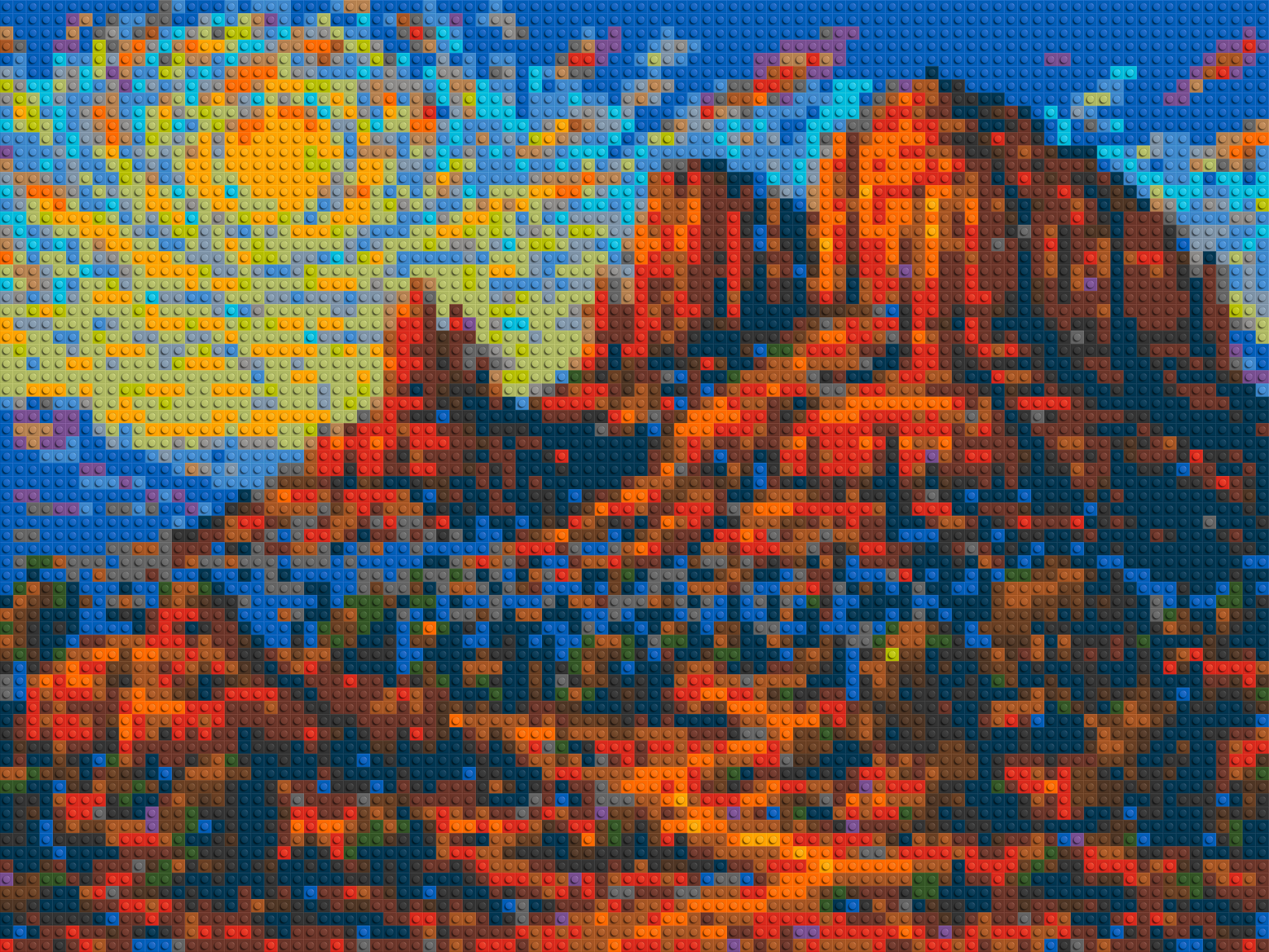 Sedona Red Rocks - Brick Art Mosaic Kit  4x3 large
