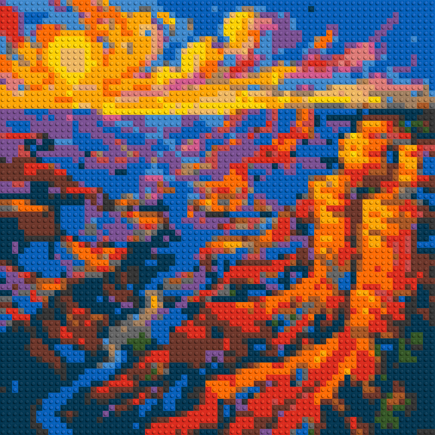 Colorful Grand Canyon - Brick Art Mosaic Kit 3x3 large