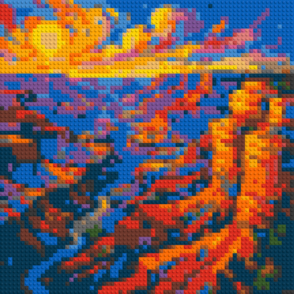 Colorful Grand Canyon - Brick Art Mosaic Kit 3x3 large