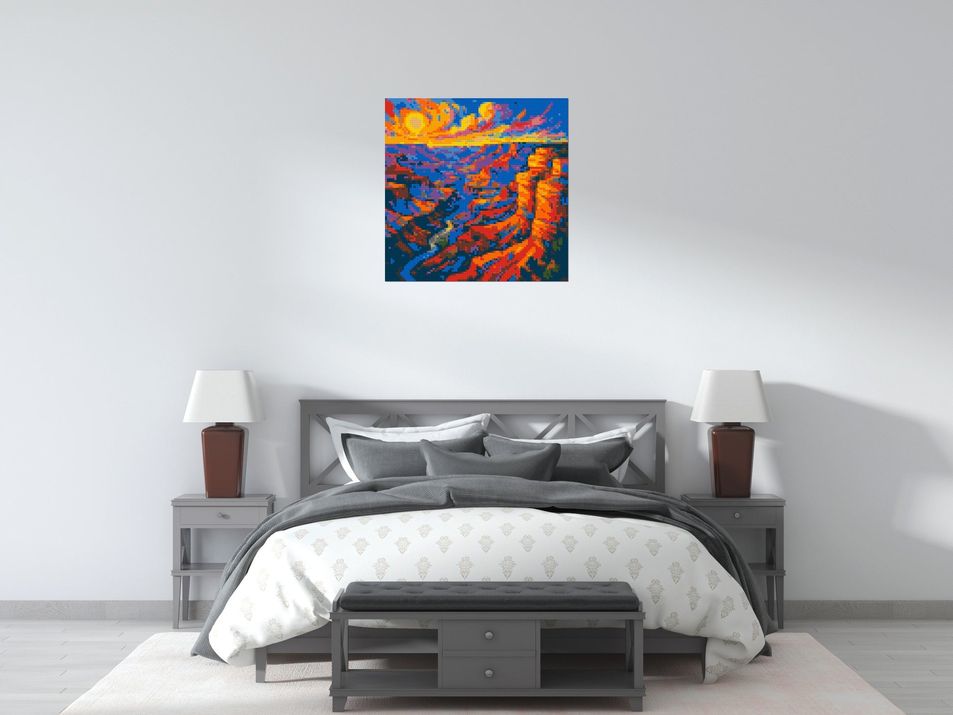 Colorful Grand Canyon - Brick Art Mosaic Kit 4x4 scene