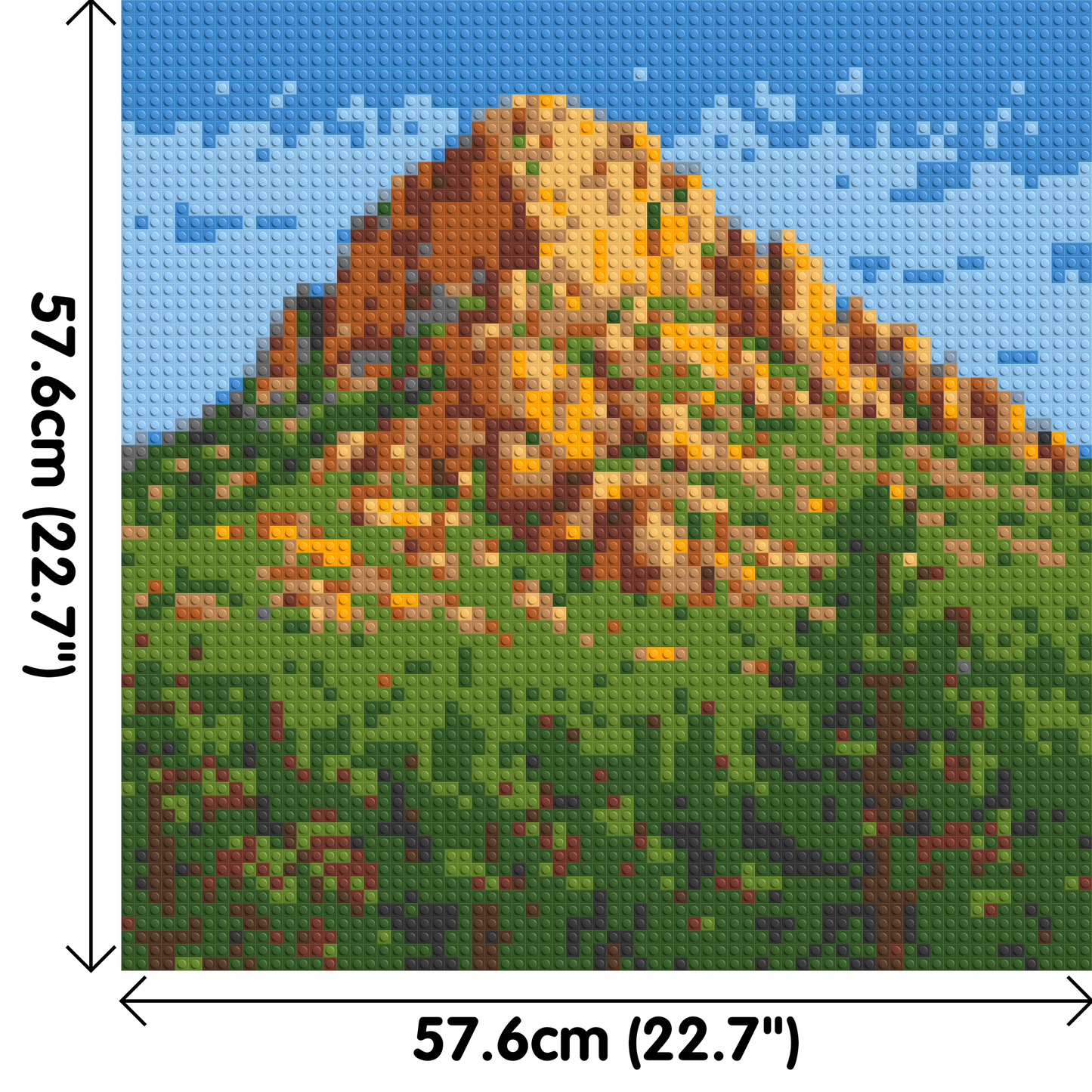 Mountain Landscape - Brick Art Mosaic Kit  3x3 large