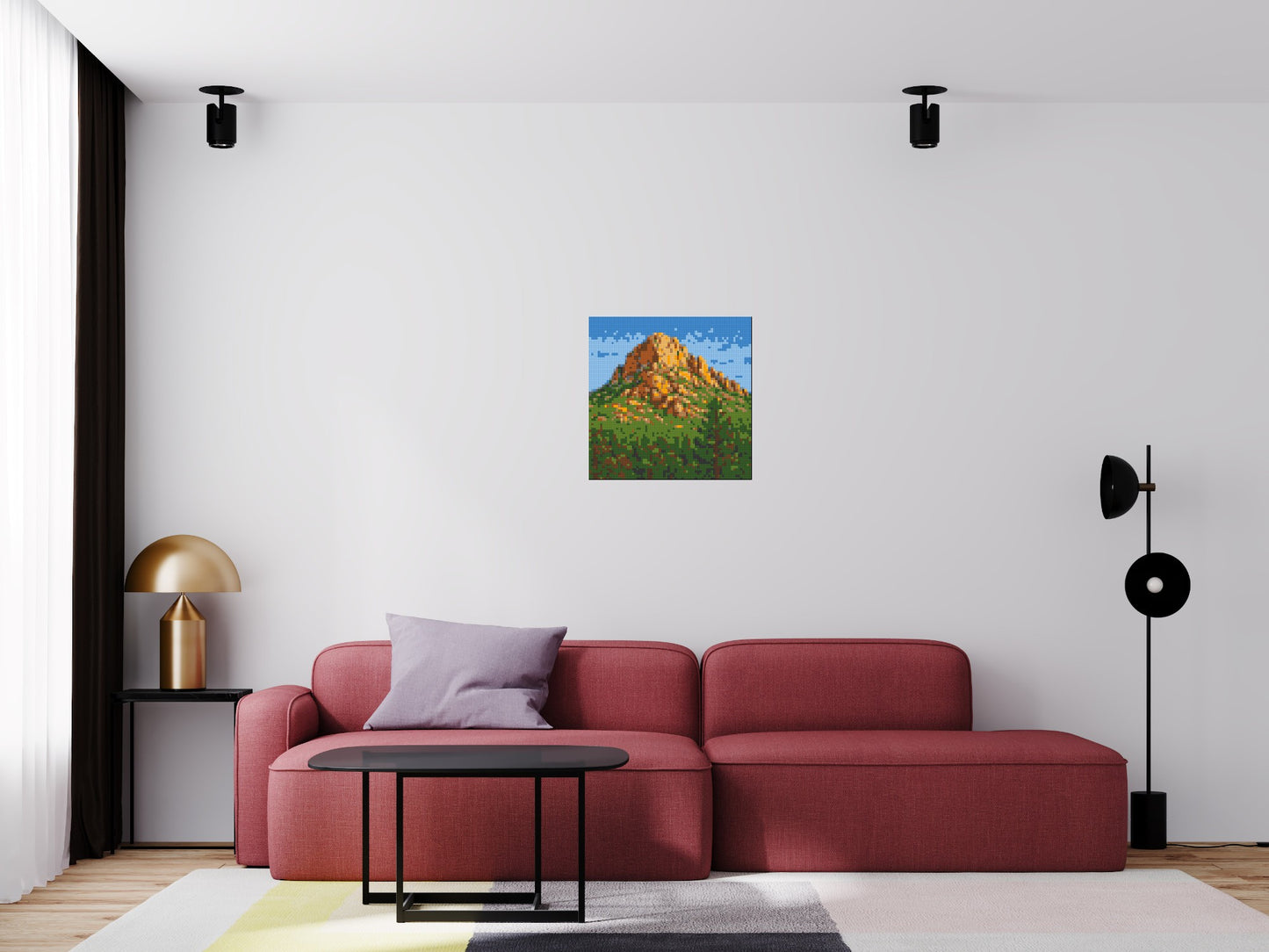 Mountain Landscape - Brick Art Mosaic Kit  3x3 large