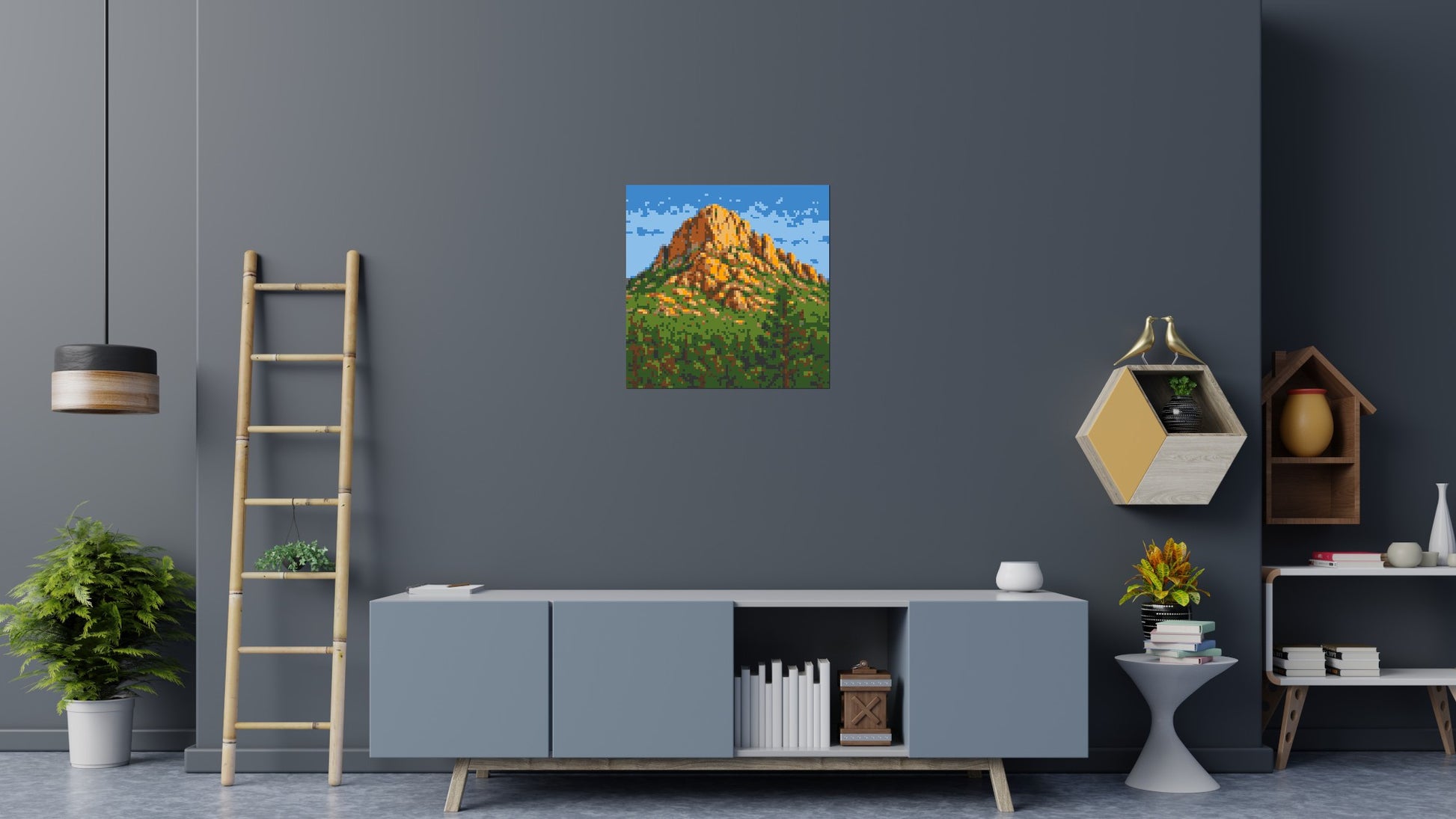 Mountain Landscape - Brick Art Mosaic Kit  4x4 scene