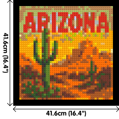 Arizona Landscape - Brick Art Kit Mosaic 2x2 large