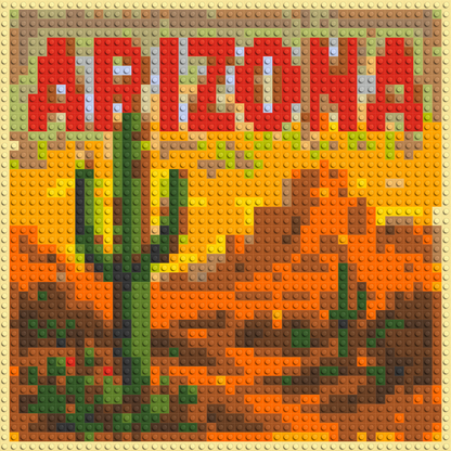Arizona Landscape - Brick Art Kit Mosaic 2x2 large