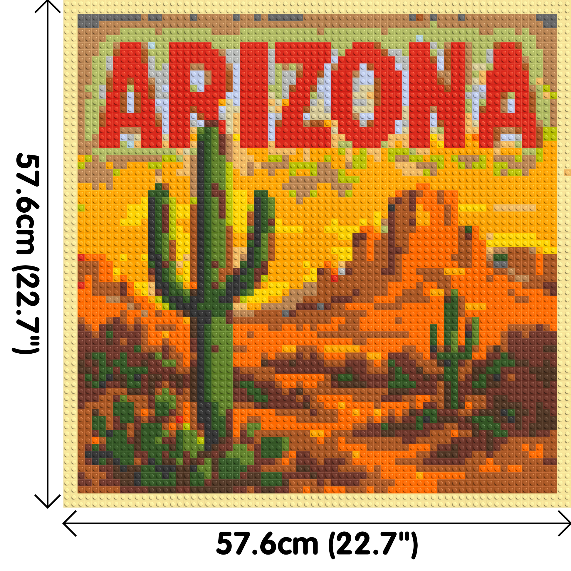 Arizona Landscape - Brick Art Kit Mosaic 3x3 dimensions