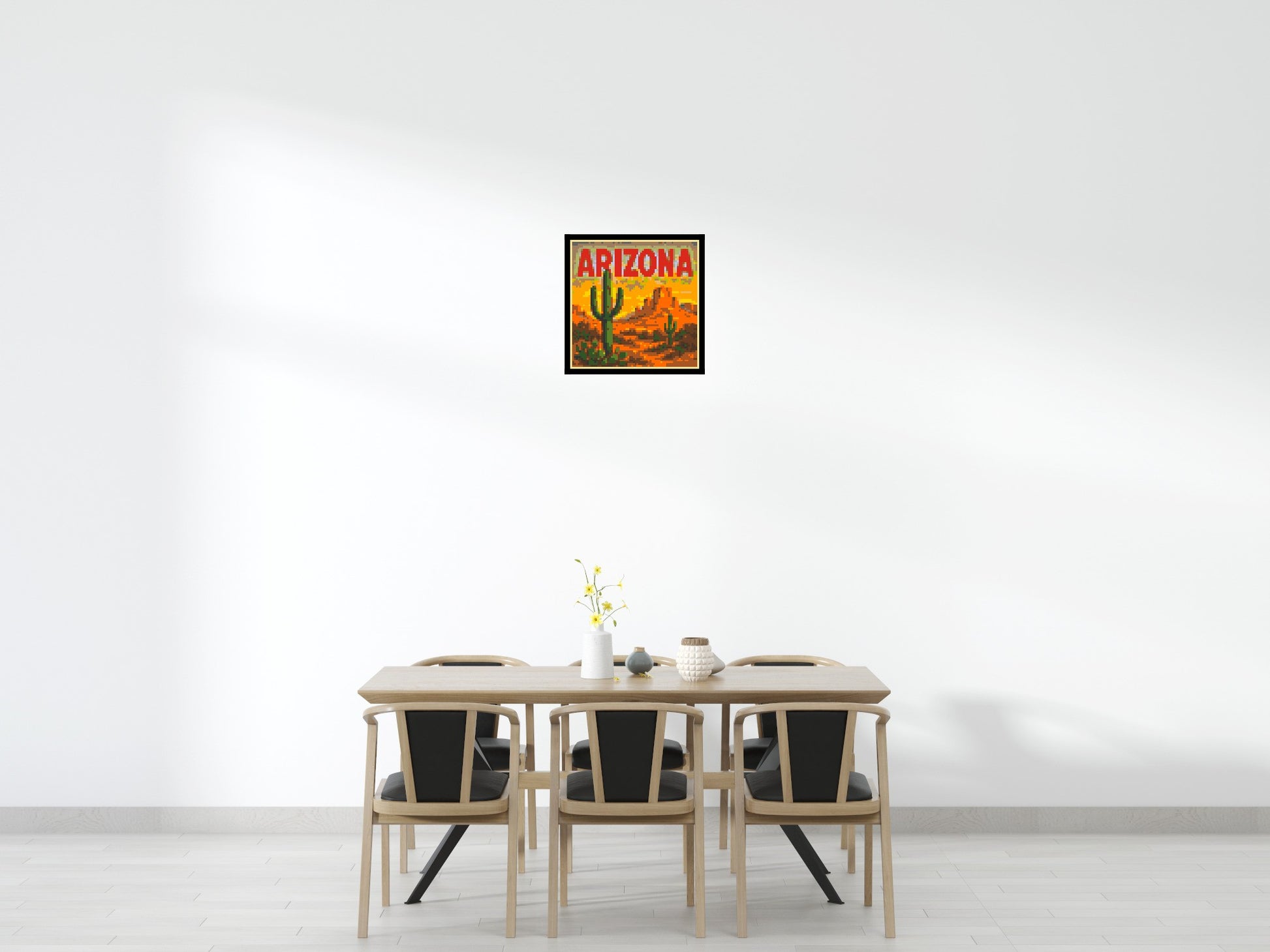 Arizona Landscape - Brick Art Kit Mosaic 3x3 scene with frame