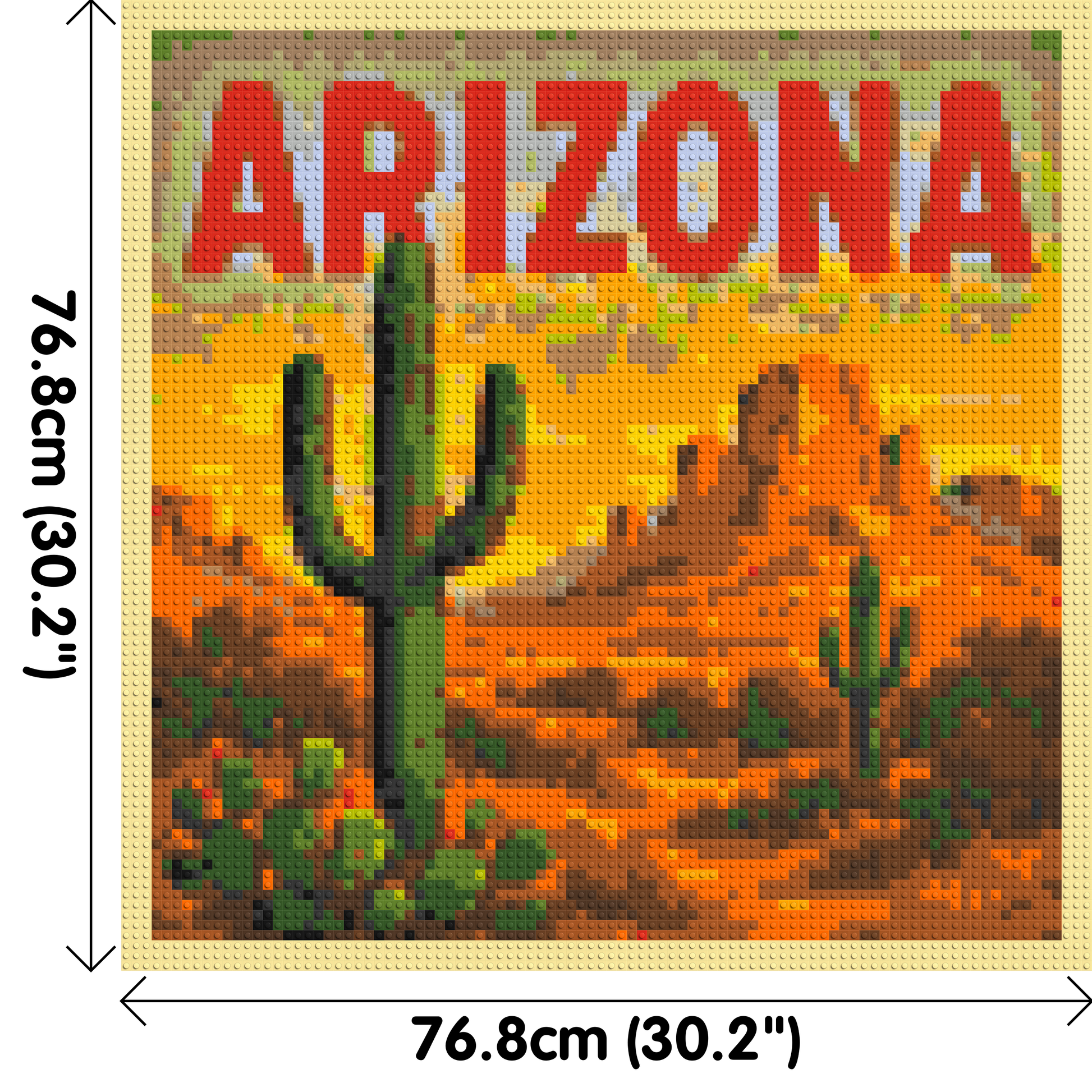 Arizona Landscape - Brick Art Kit Mosaic 4x4 dimensions