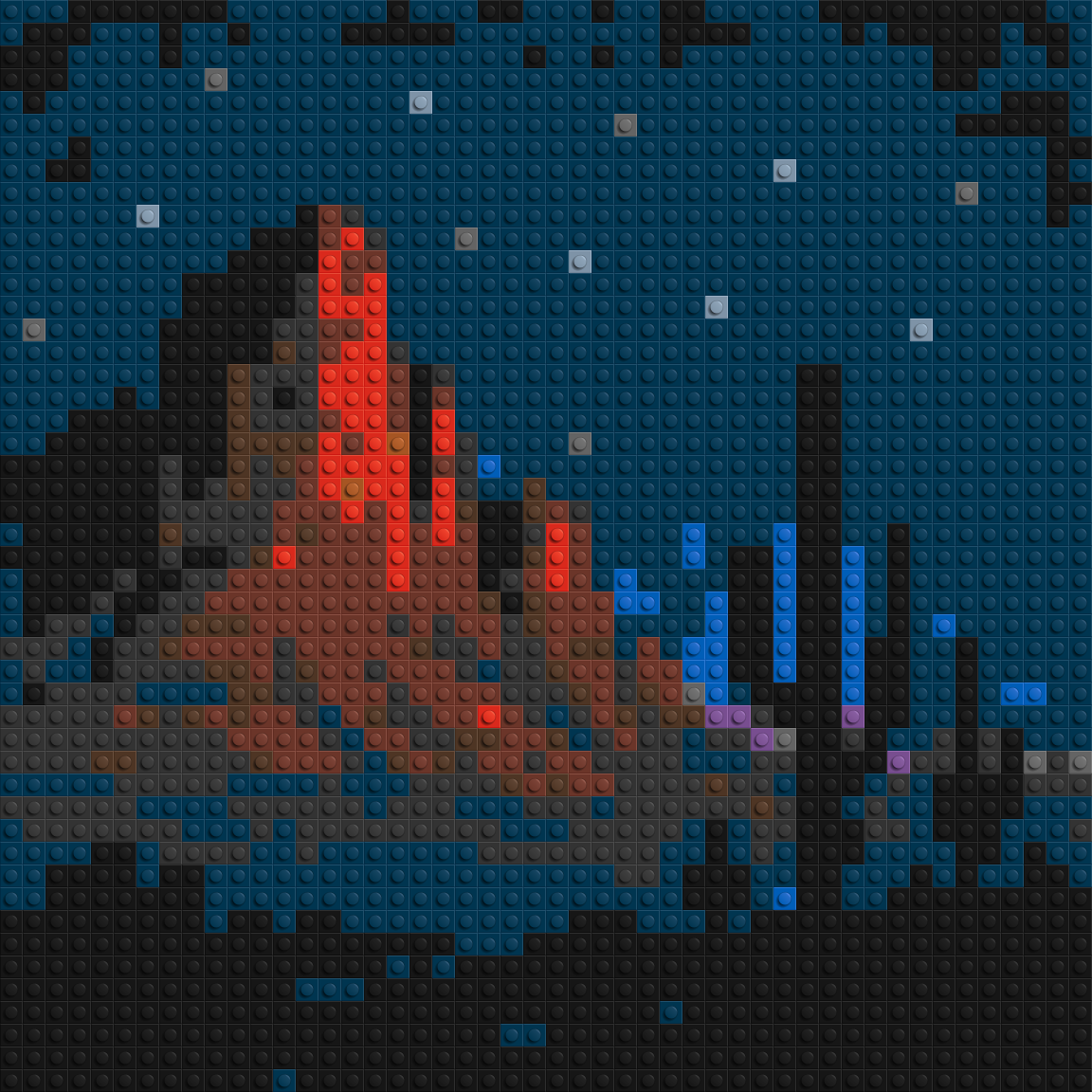 Desert Nightscape - Brick Art Mosaic Kit 2x2 large
