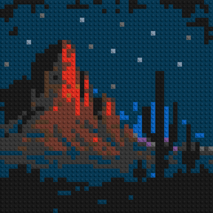 Desert Nightscape - Brick Art Mosaic Kit 2x2 large