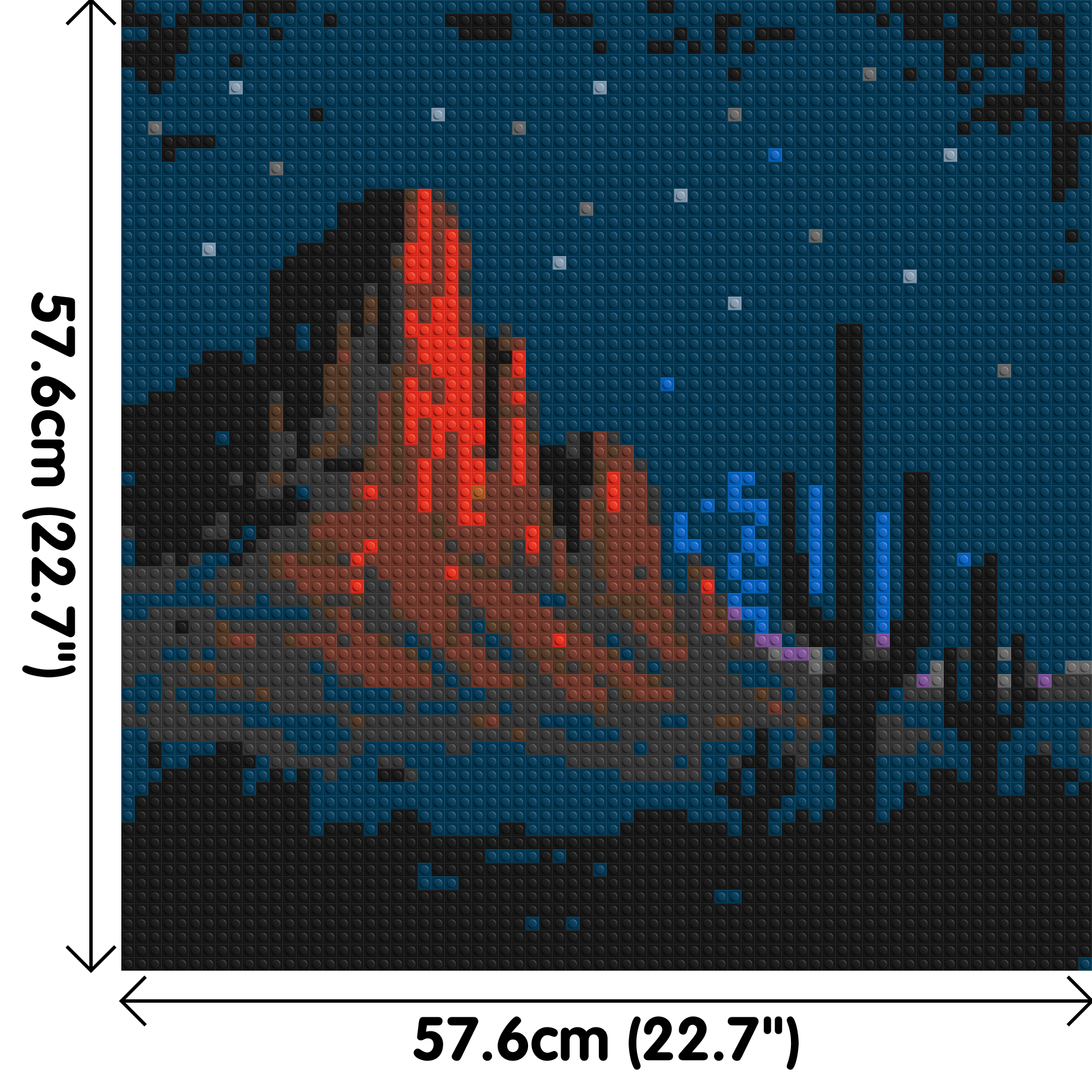 Desert Nightscape - Brick Art Mosaic Kit 3x3 dimensions