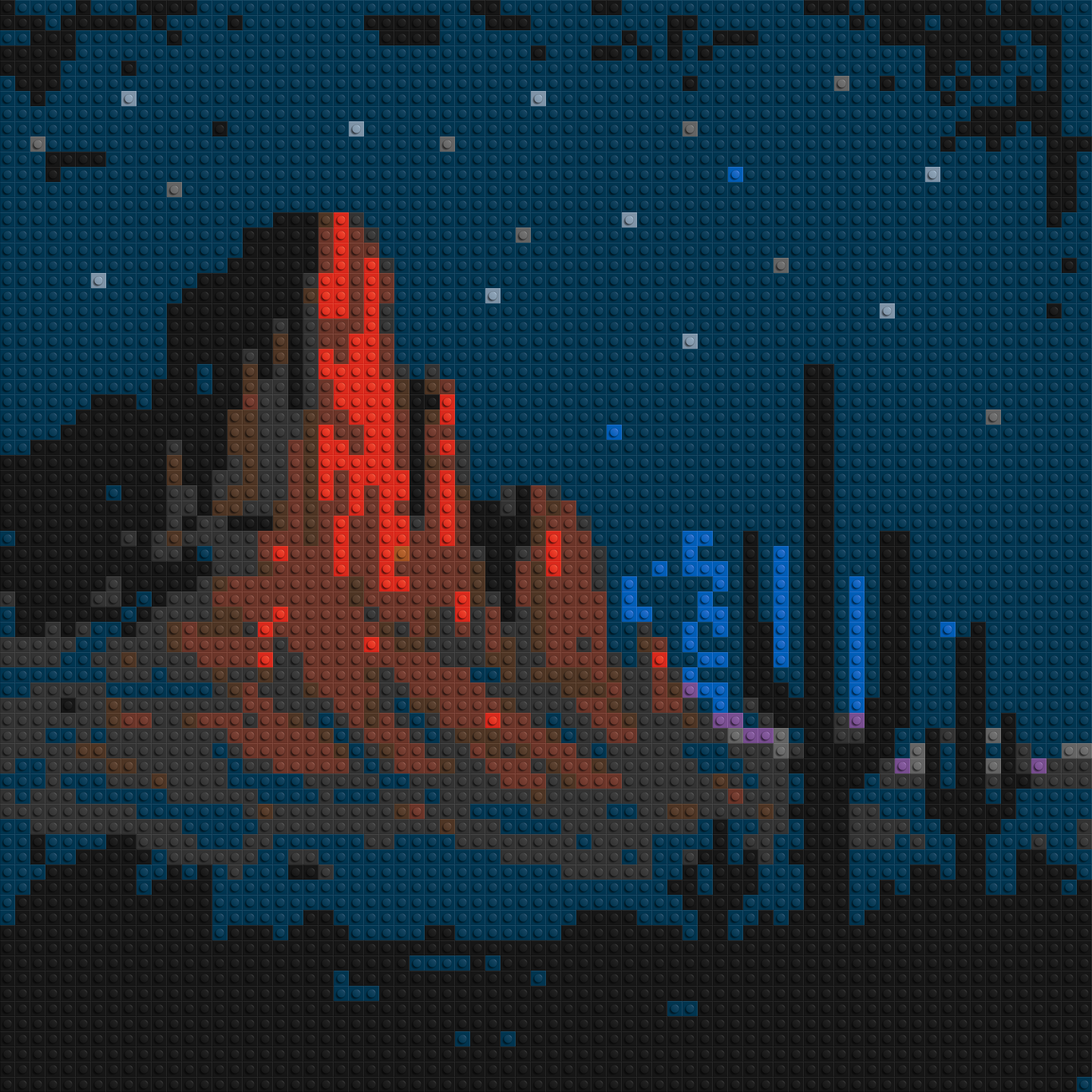 Desert Nightscape - Brick Art Mosaic Kit 3x3 large
