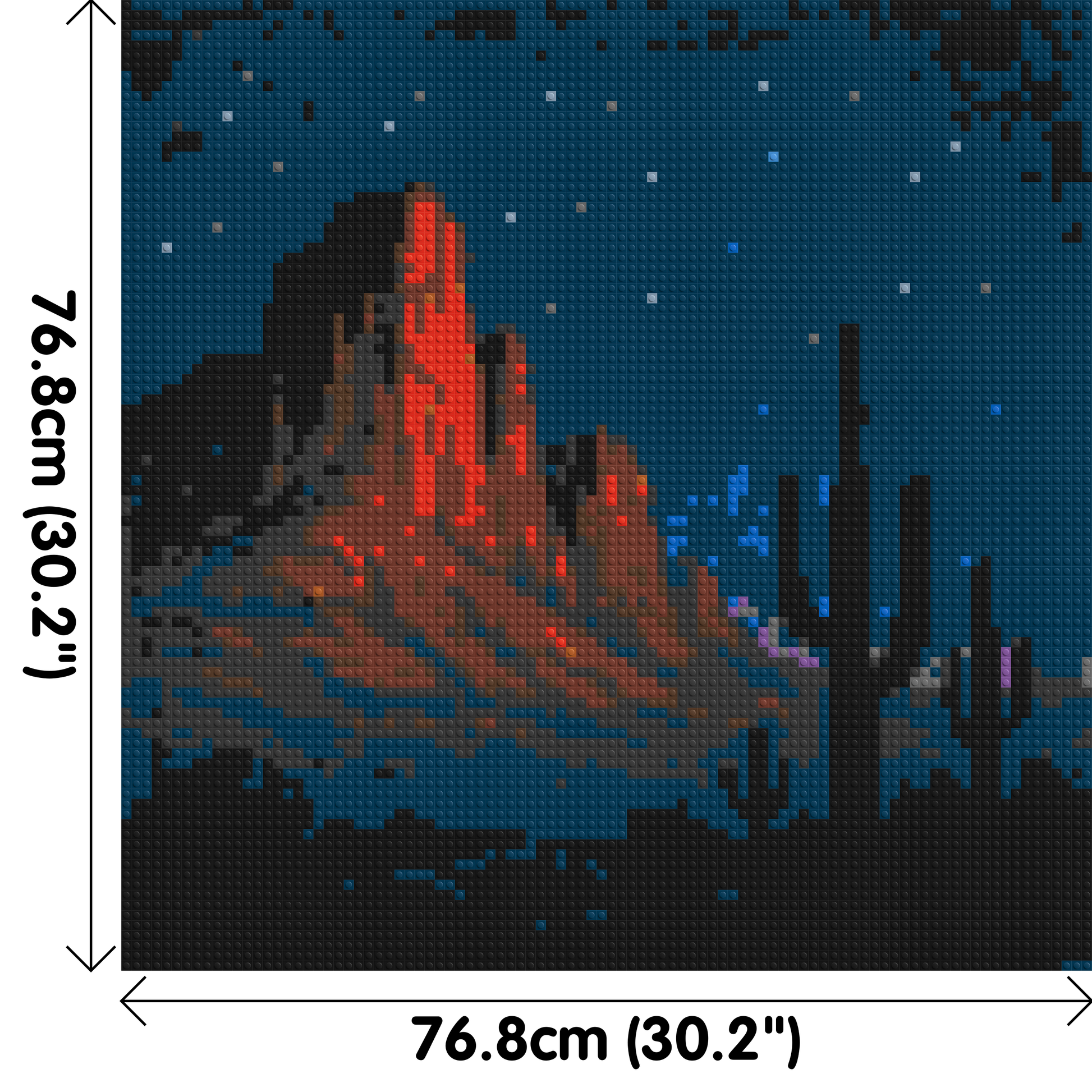 Desert Nightscape - Brick Art Mosaic Kit 4x4 dimensions
