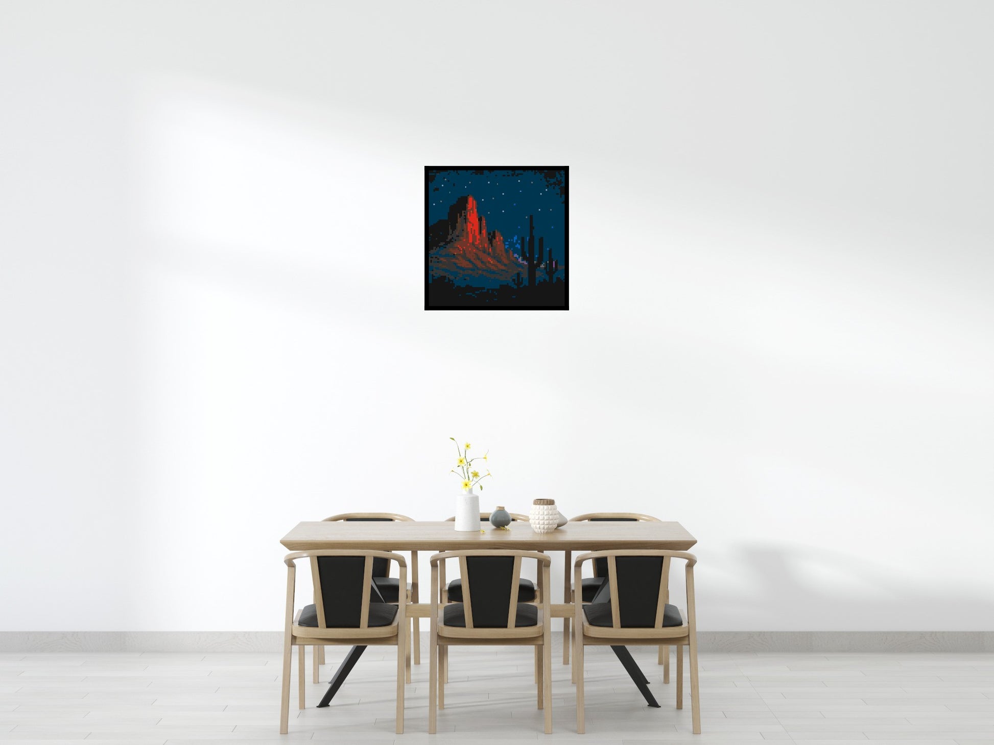 Desert Nightscape - Brick Art Mosaic Kit 4x4 scene with frame