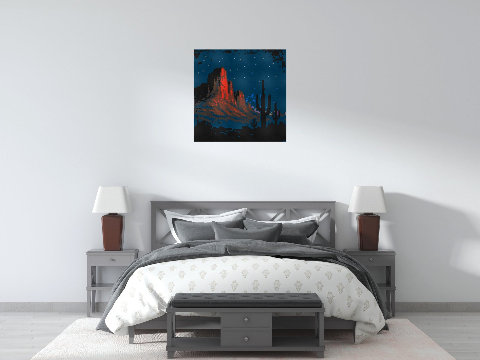 Desert Nightscape - Brick Art Mosaic Kit 4x4 scene