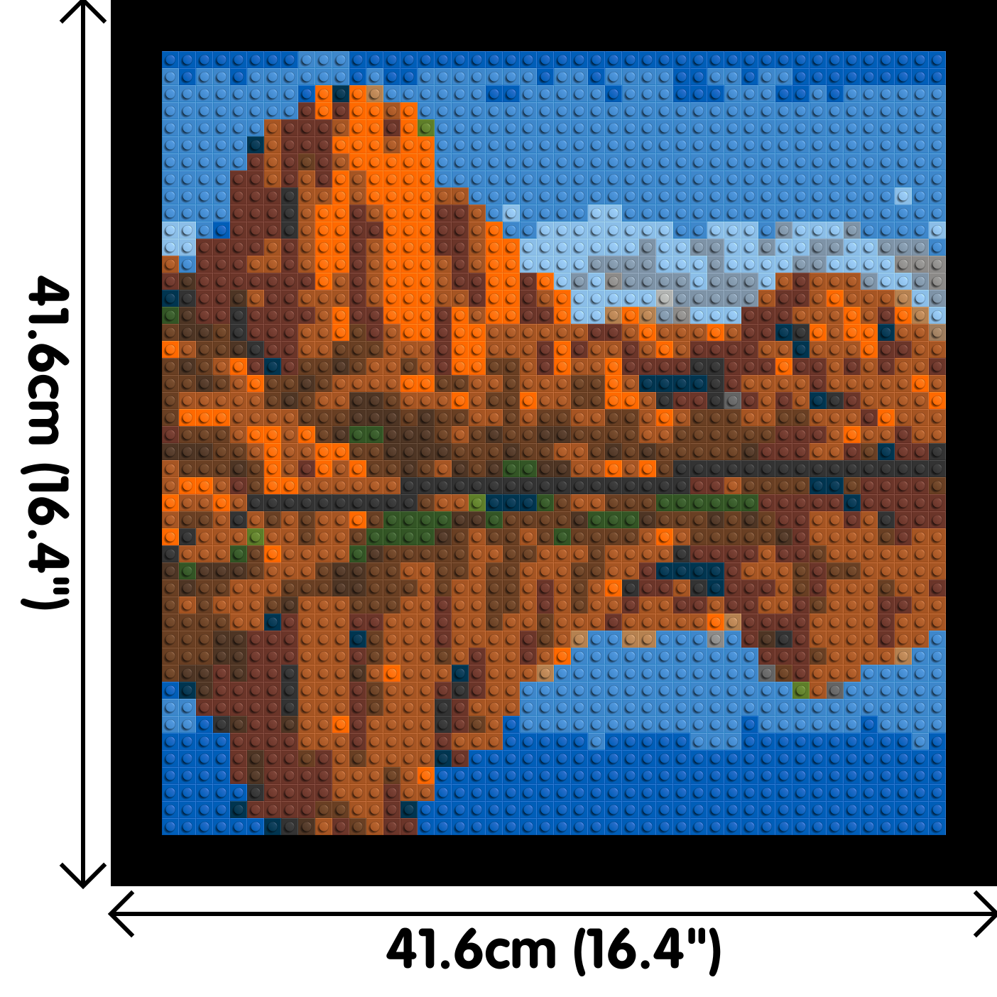 Arizona Landscape #2 - Brick Art Mosaic Kit 2x2 dimensions with frame