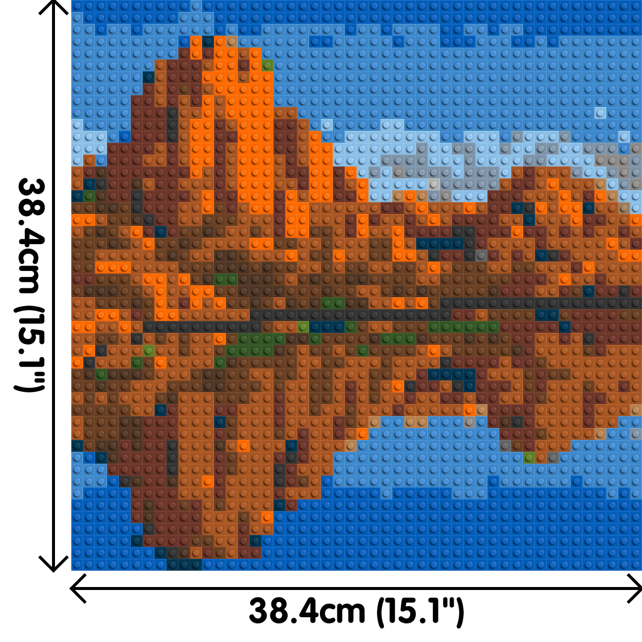 Arizona Landscape #2 - Brick Art Mosaic Kit 2x2 dimensions