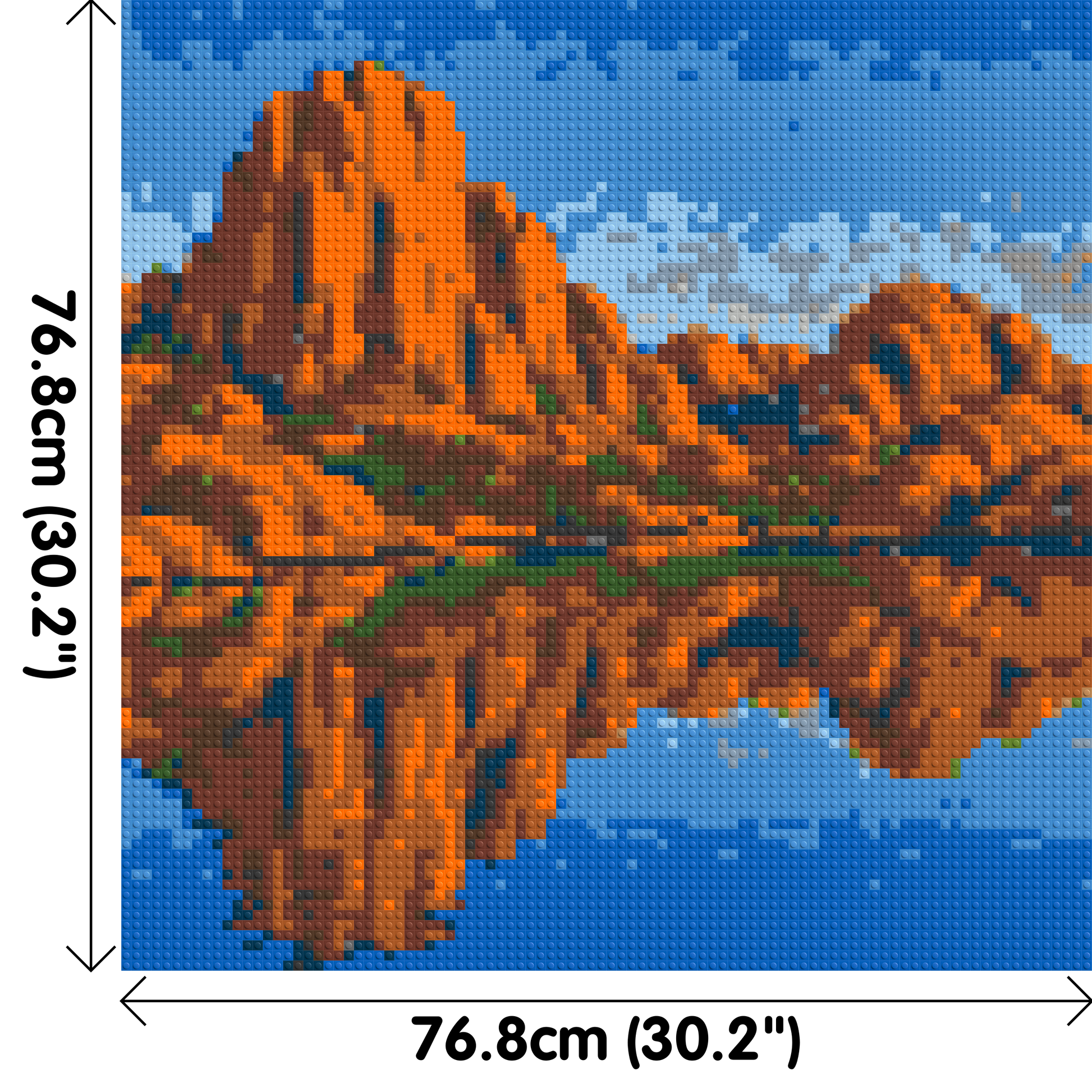 Arizona Landscape #2 - Brick Art Mosaic Kit 4x4 dimensions