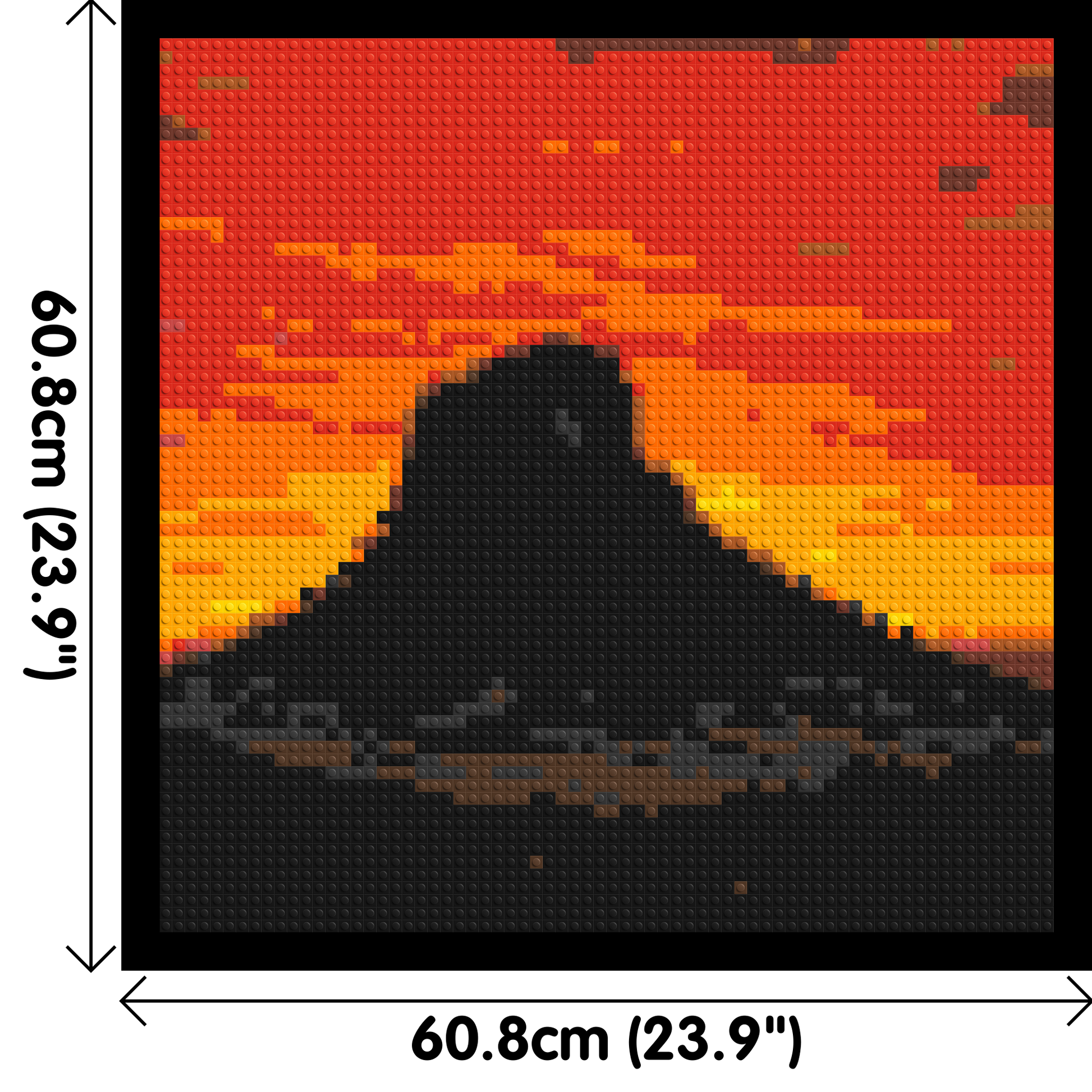 Arizona Landscape #3 - Brick Art Mosaic Kit 3x3 dimensions with frame