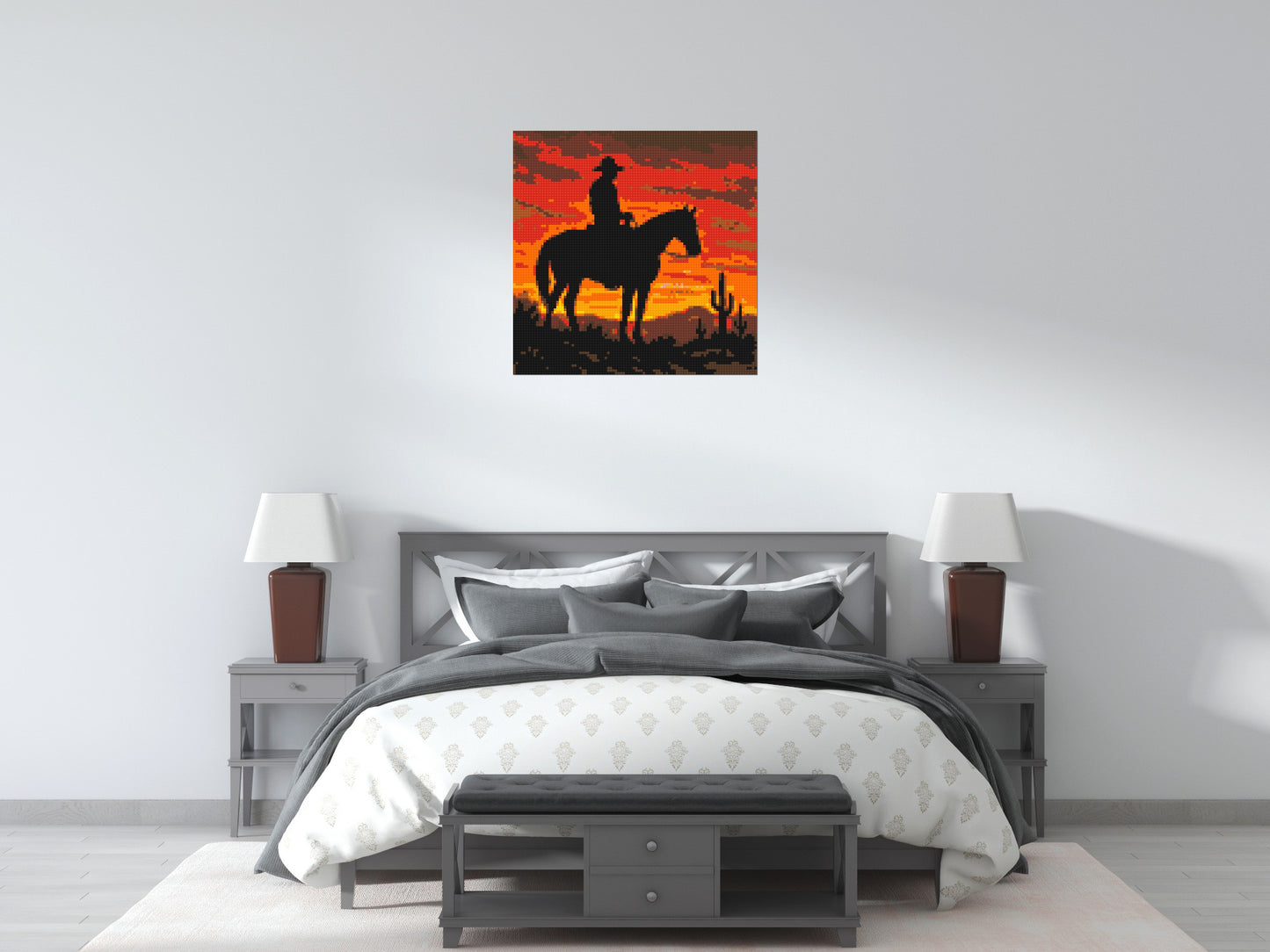 Cowboy - Brick Art Mosaic Kit 4x4 large