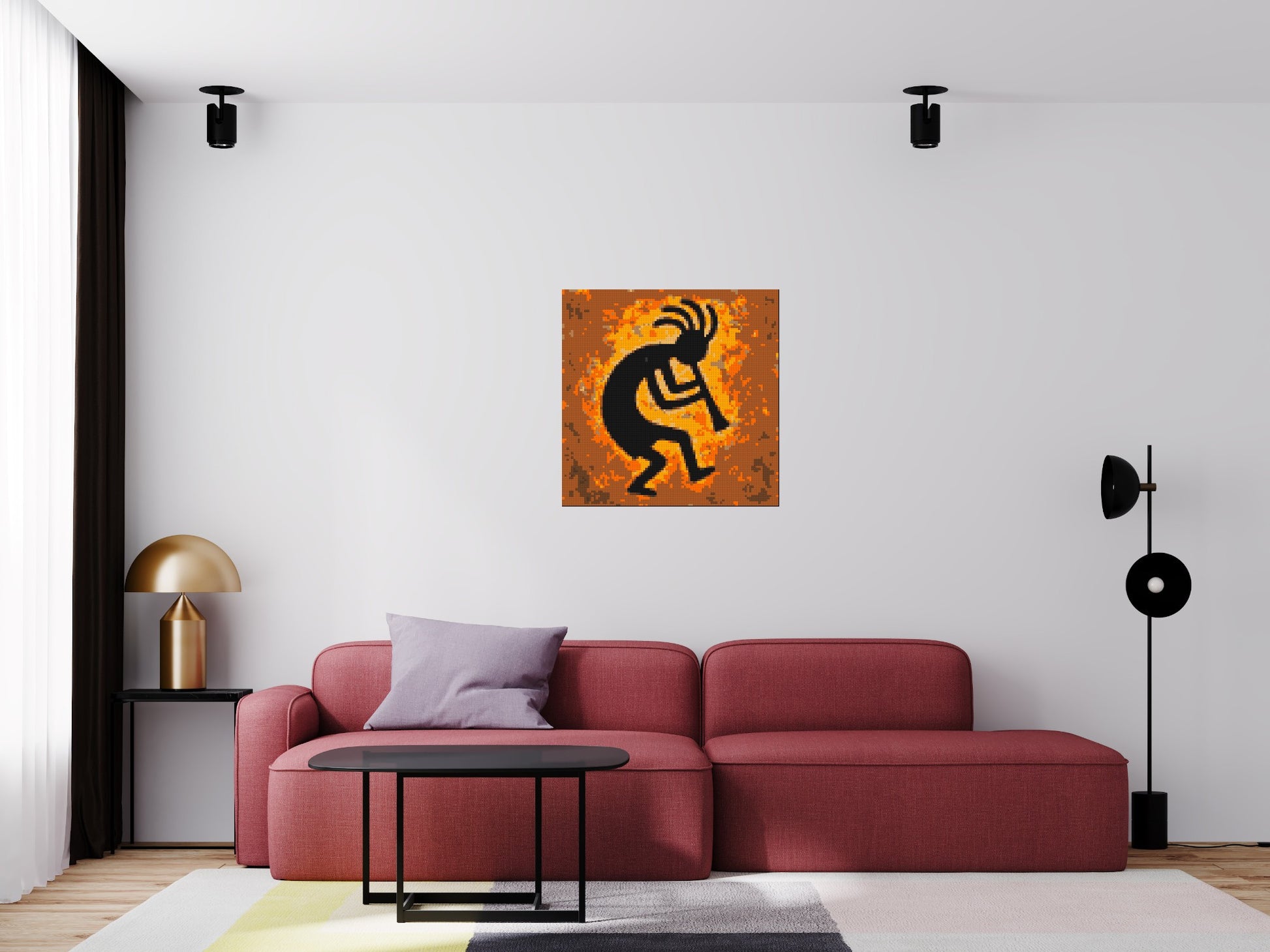 Kokopelli - Brick Art Mosaic Kit 4x4 scene
