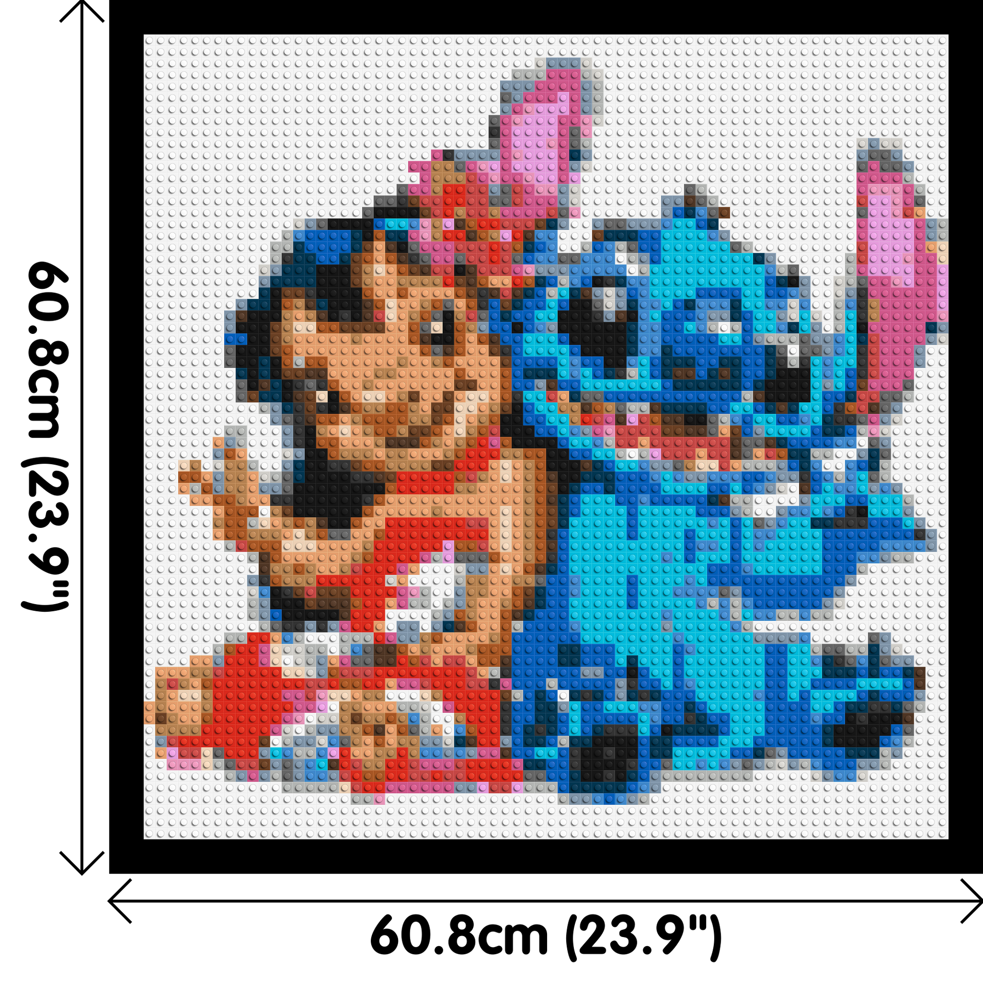 Lilo & Stitch - Brick Art Mosaic Kit 3x3 dimensions with frame