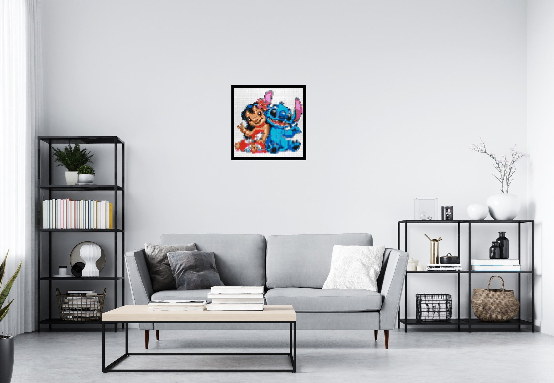 Lilo & Stitch - Brick Art Mosaic Kit 3x3 scene with frame