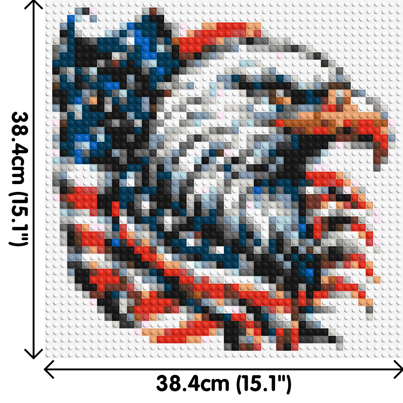 Bald Eagle - Brick Art Mosaic Kit 2x2 dimensions