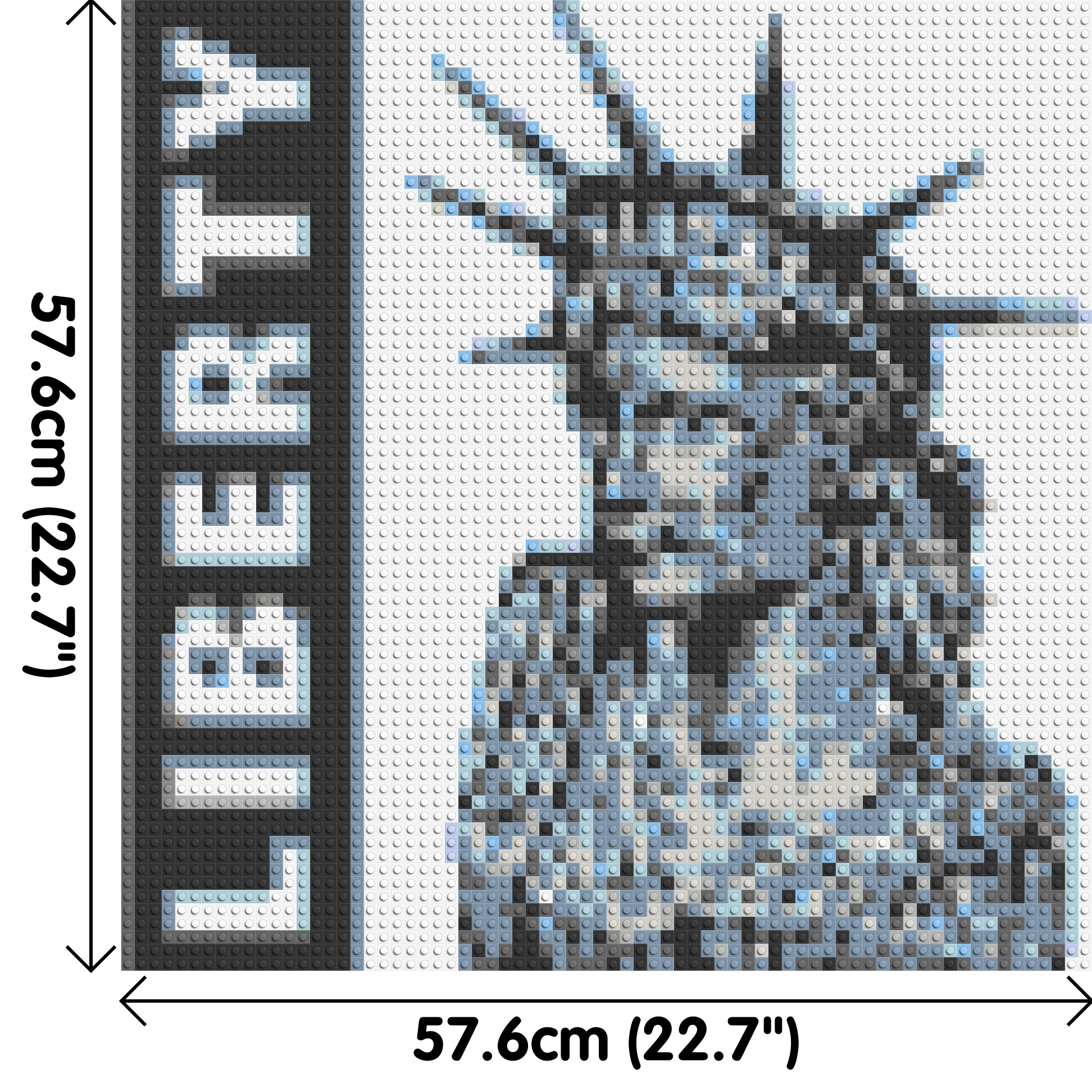 Statue of Liberty - Brick Art Mosaic Kit 3x3 dimensions