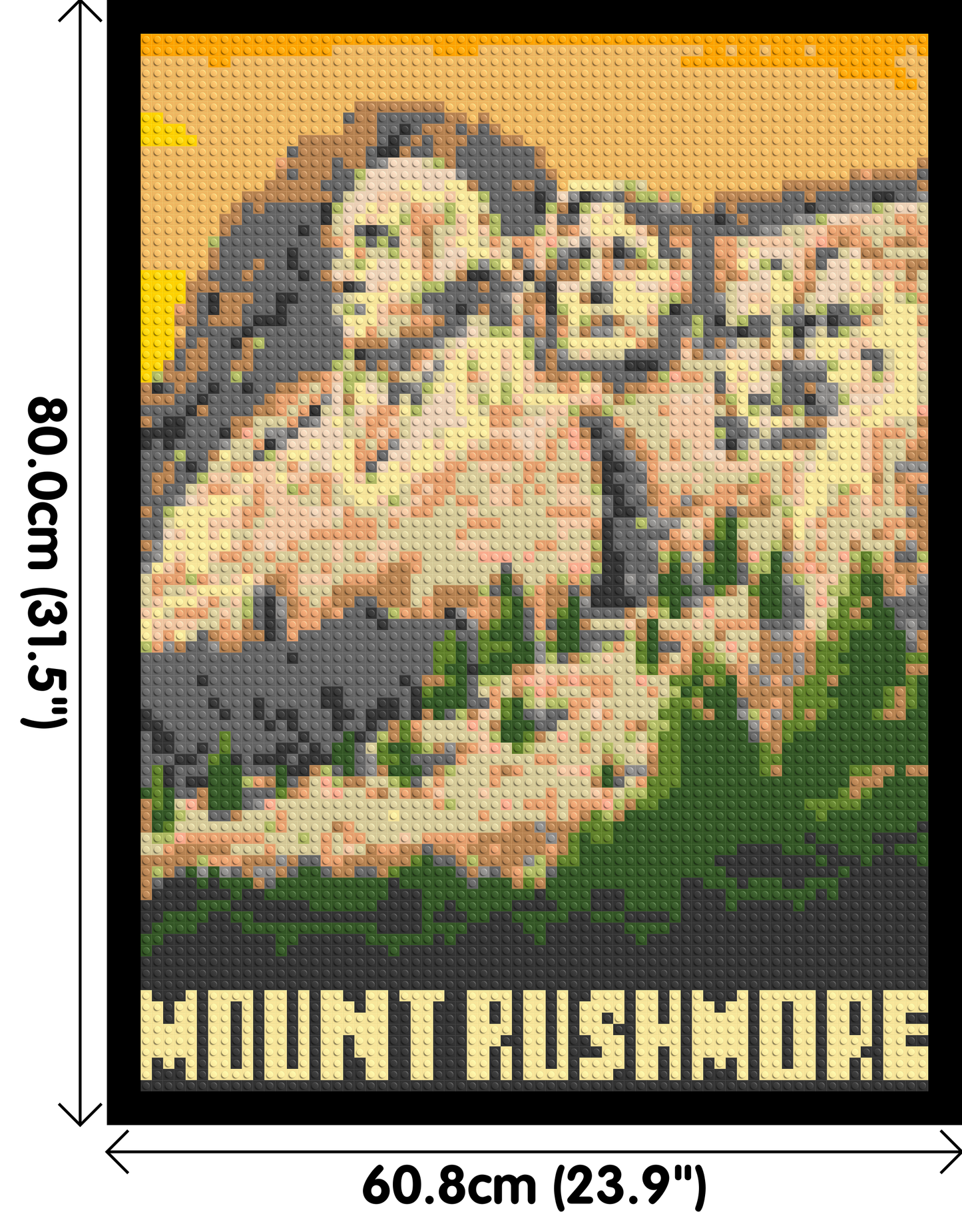 Mount Rushmore - Brick Art Mosaic Kit 3x4 large