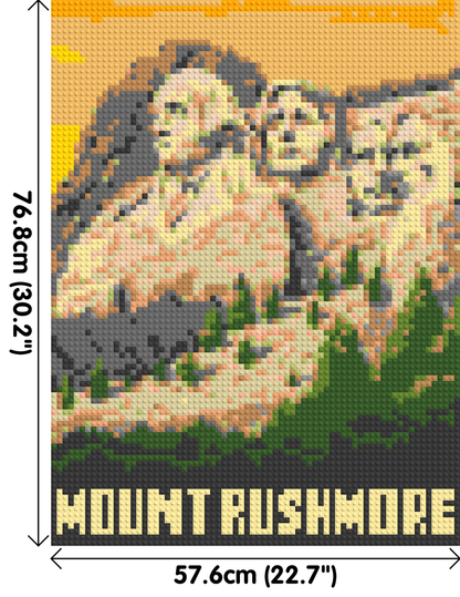Mount Rushmore - Brick Art Mosaic Kit 3x4 large