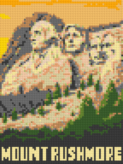 Mount Rushmore - Brick Art Mosaic Kit 3x4 large
