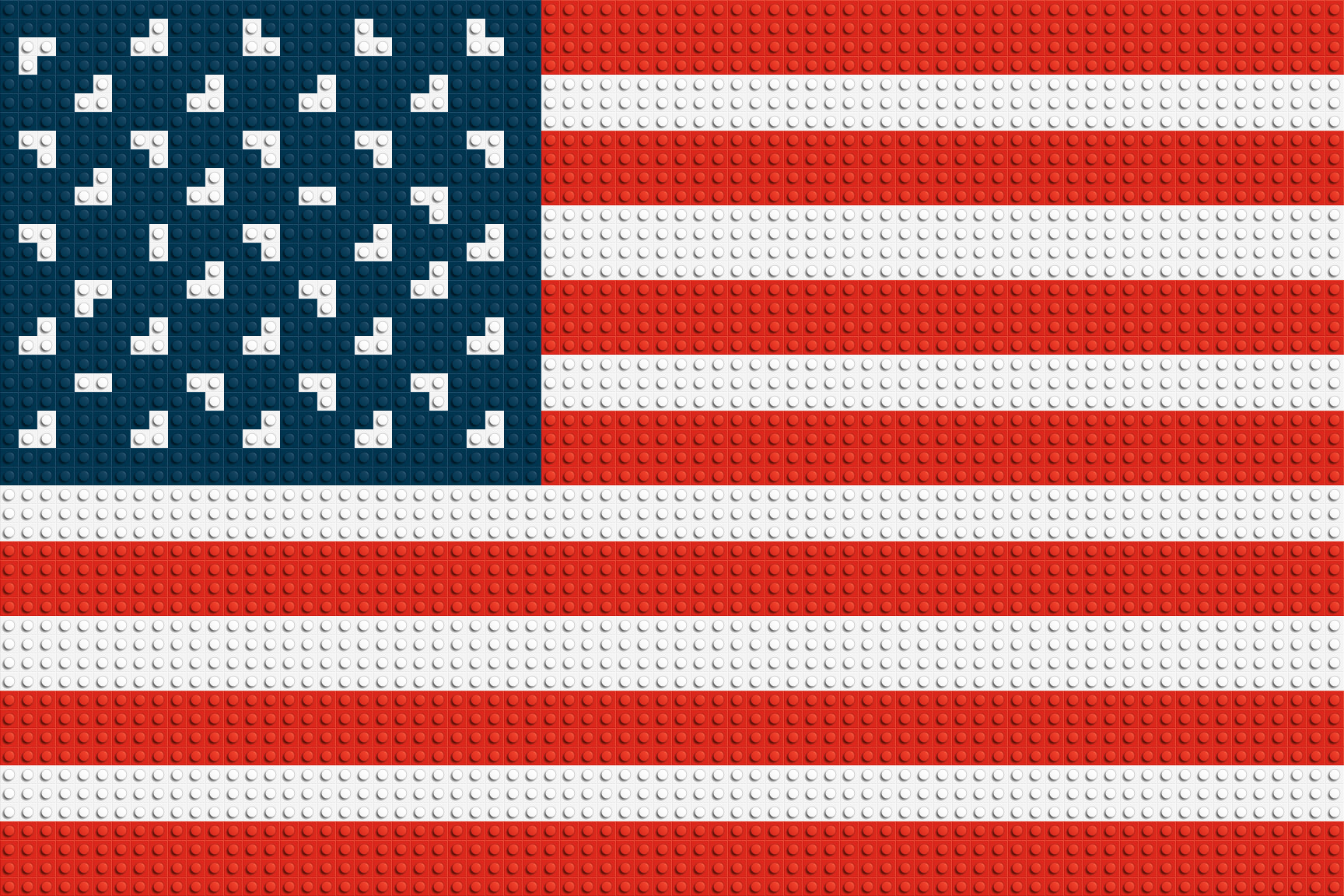 American Flag #2 - Brick Art Mosaic Kit 3x2 large