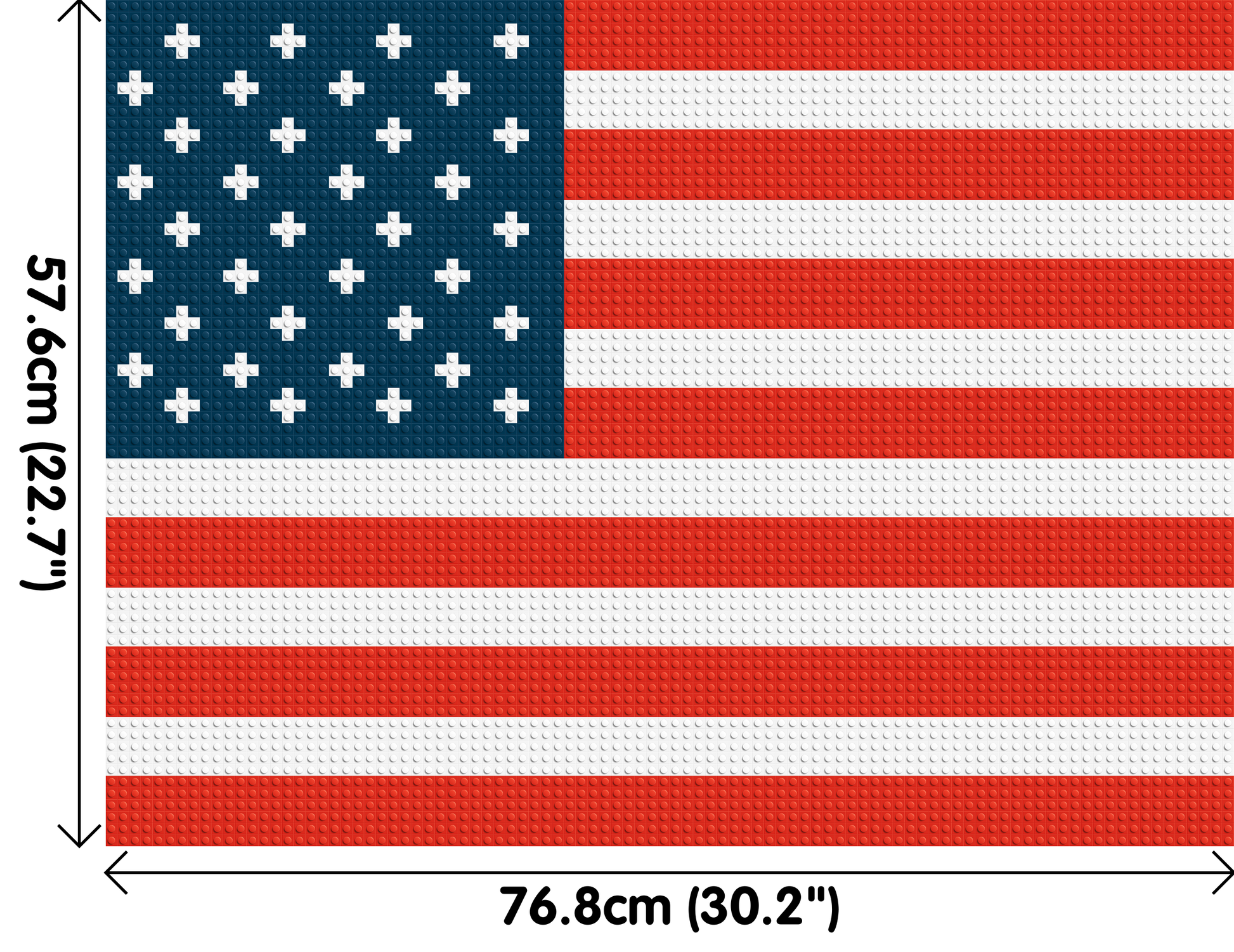 American Flag #2 - Brick Art Mosaic Kit 4x3 dimensions
