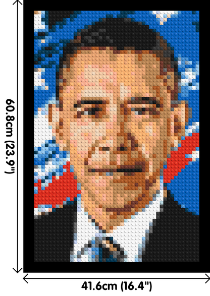 Barack Obama - Brick Art Mosaic Kit 2x3 large