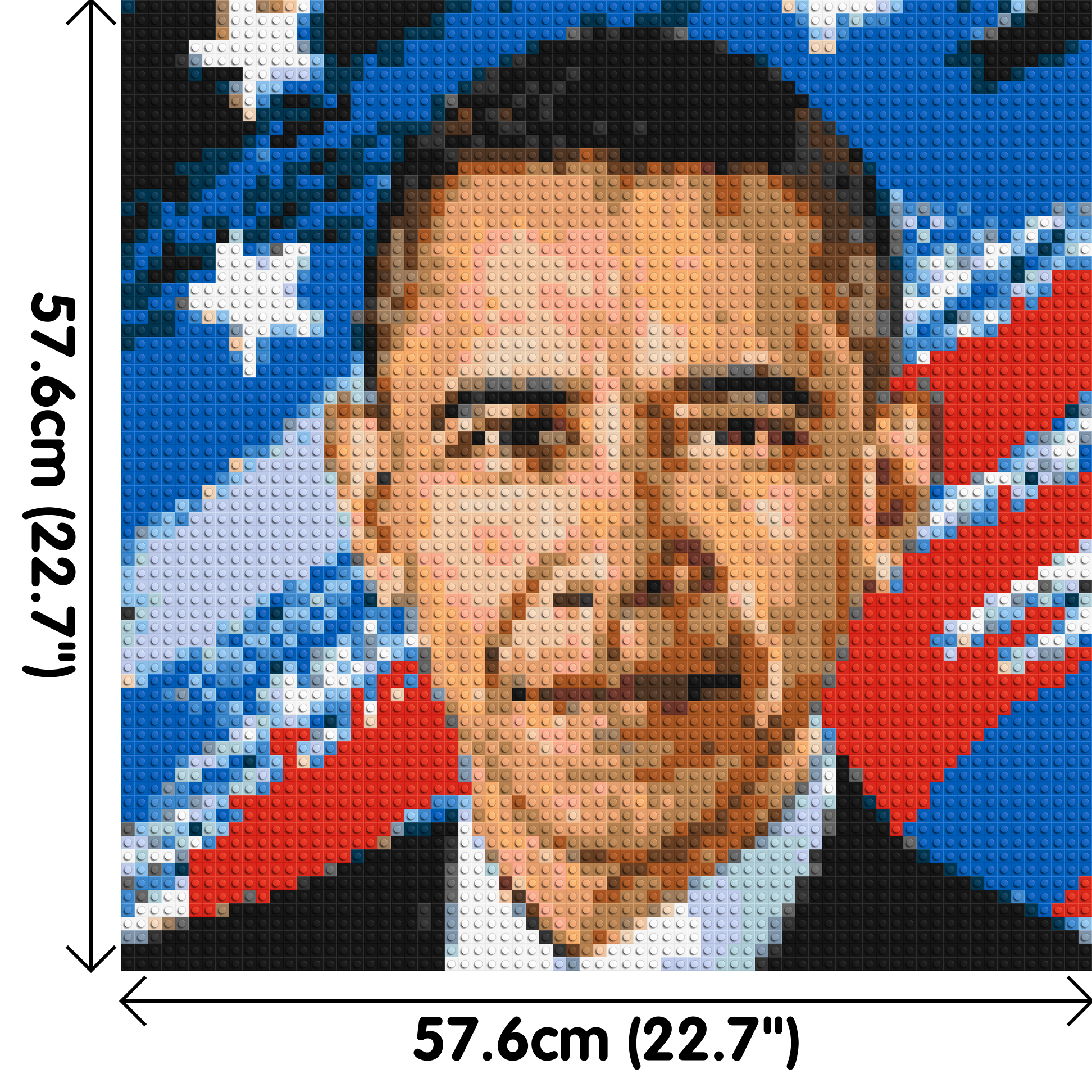 Barack Obama - Brick Art Mosaic Kit 3x3 dimensions