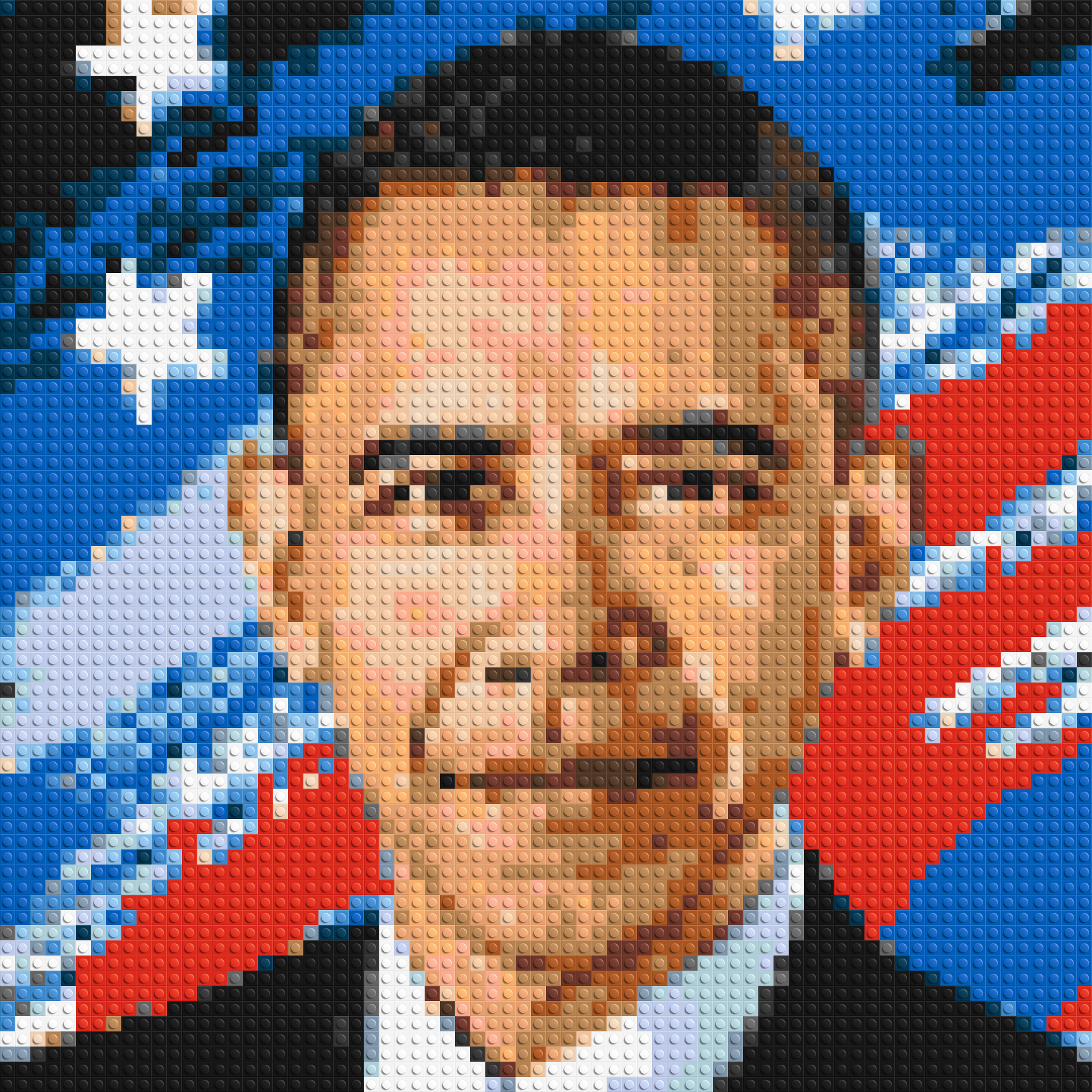 Barack Obama - Brick Art Mosaic Kit 3x3 large
