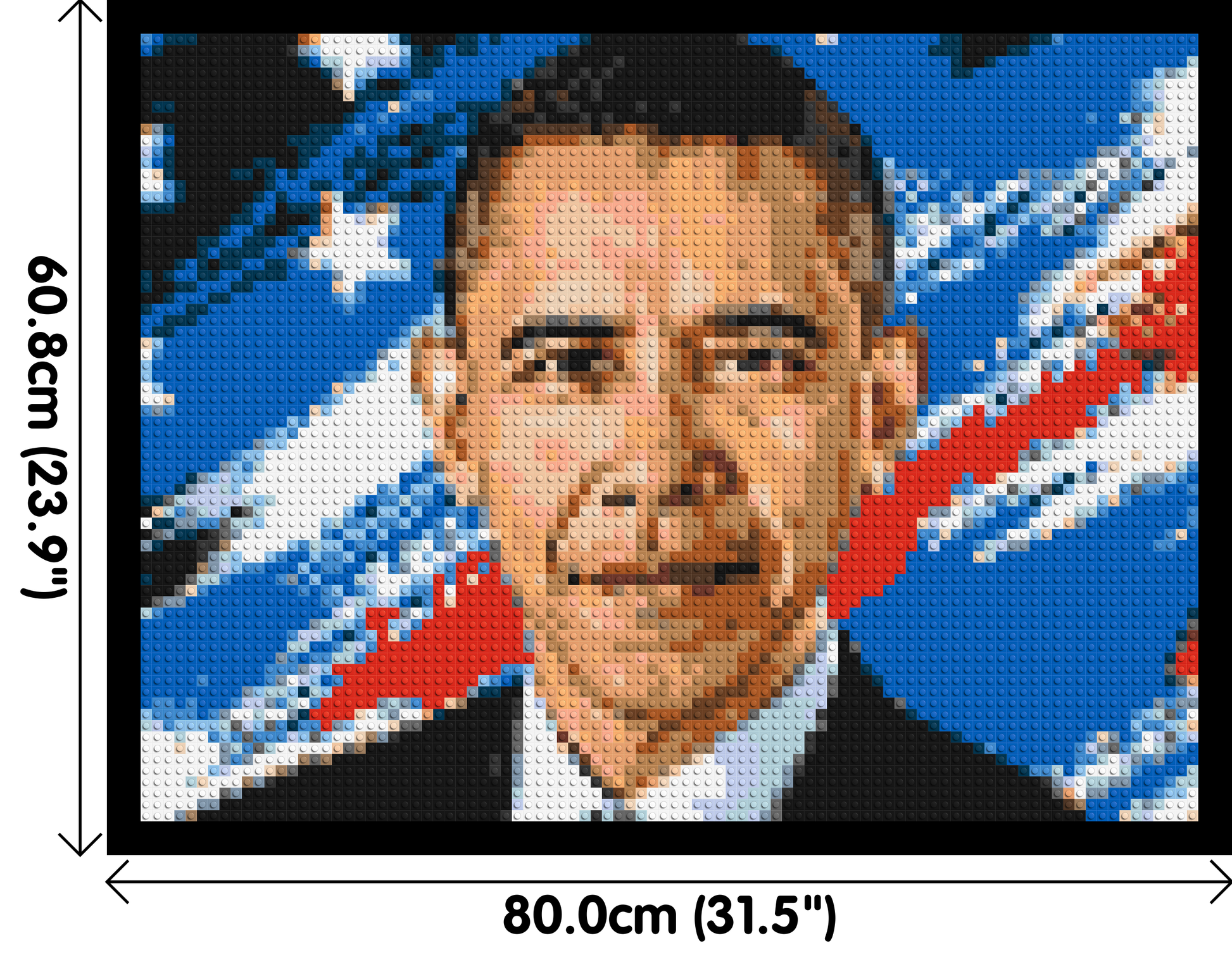 Barack Obama - Brick Art Mosaic Kit 4x3 dimensions with frame
