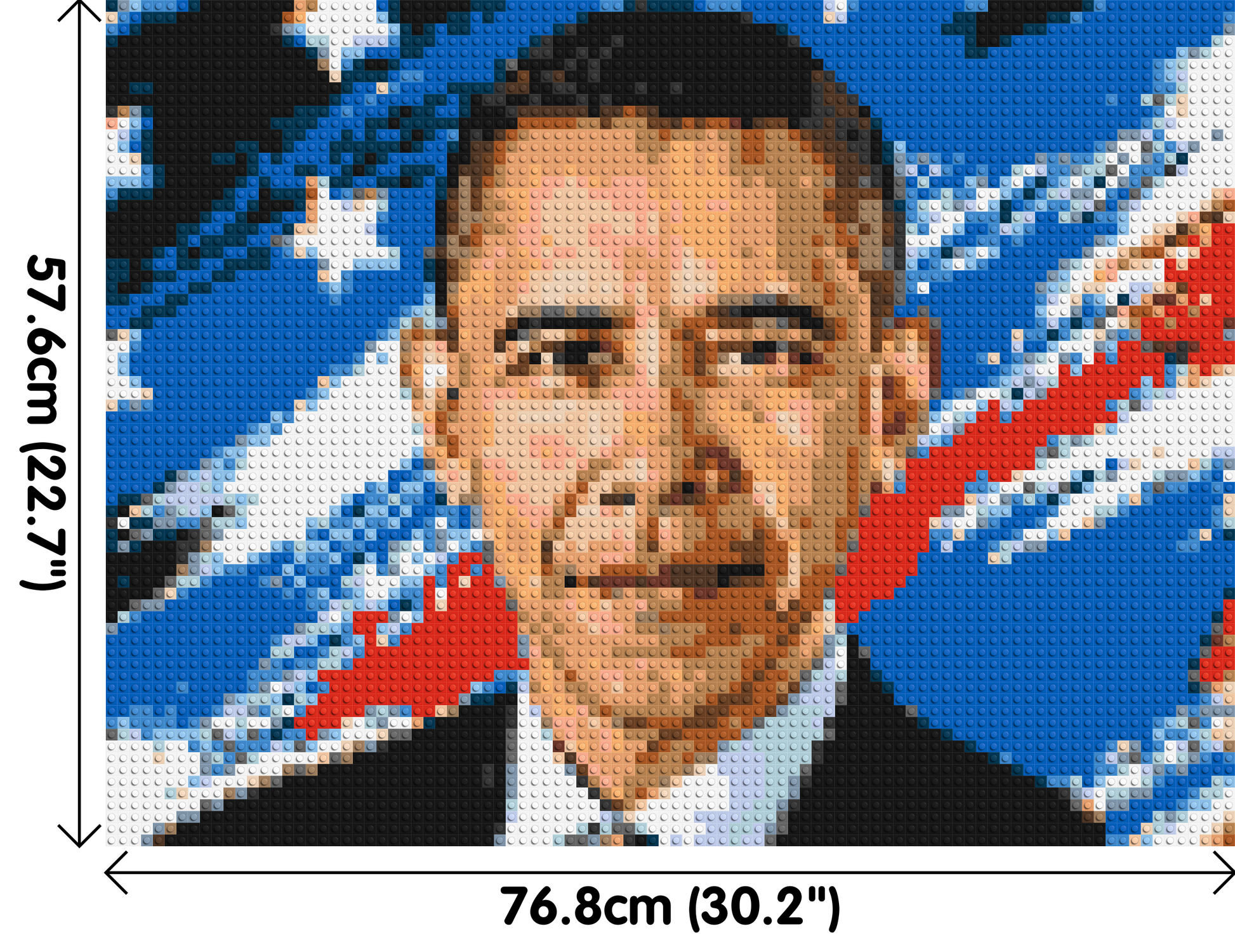 Barack Obama - Brick Art Mosaic Kit 4x3 dimensions