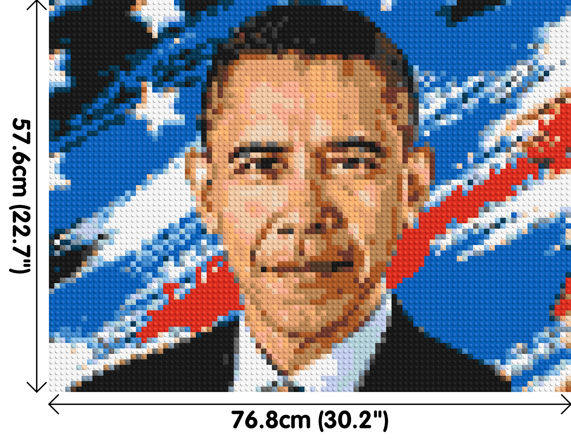 Barack Obama - Brick Art Mosaic Kit 4x3 dimensions
