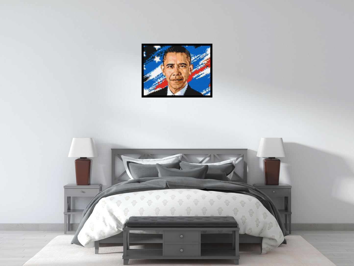 Barack Obama - Brick Art Mosaic Kit 4x3 large