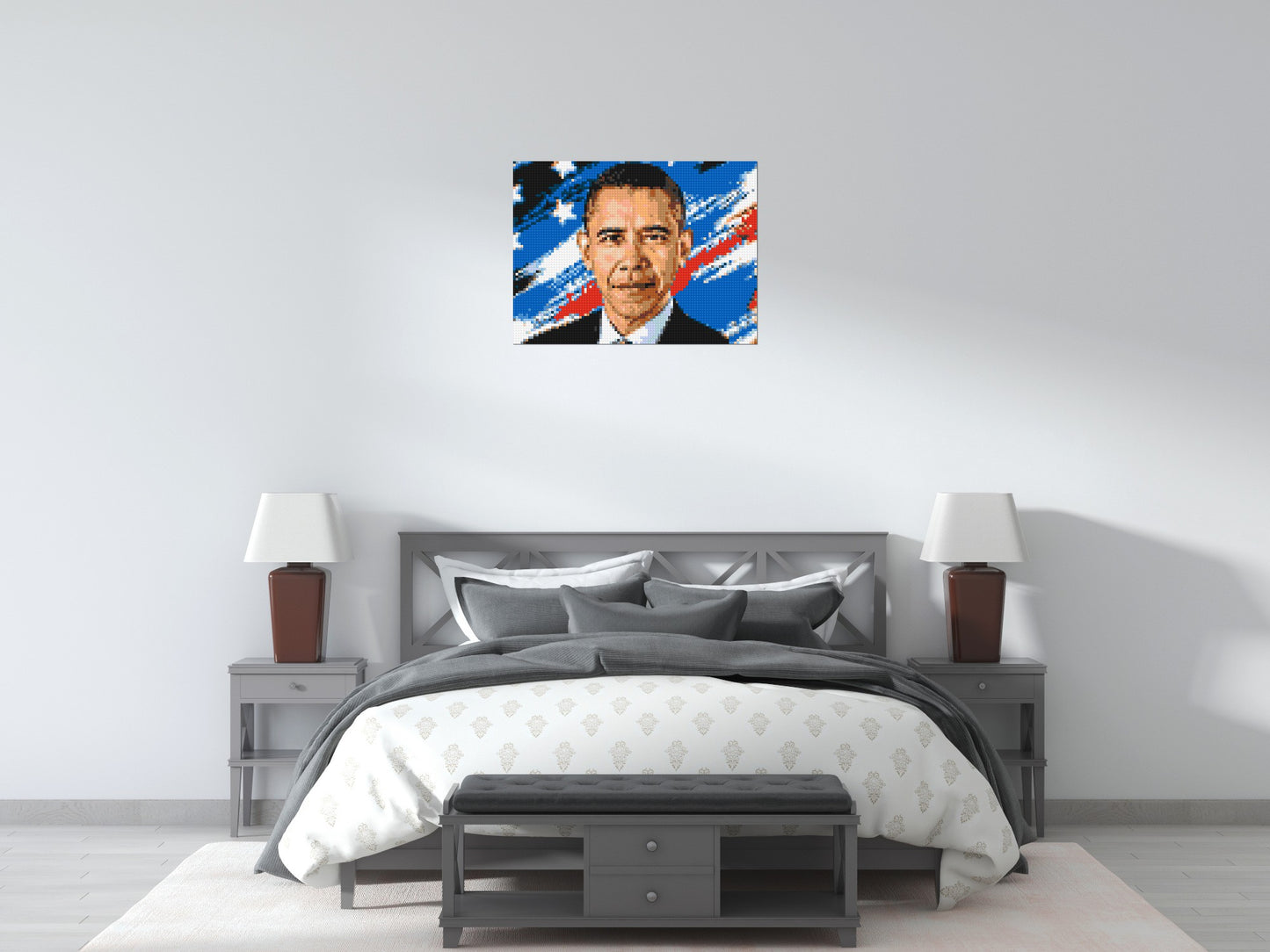 Barack Obama - Brick Art Mosaic Kit 4x3 large