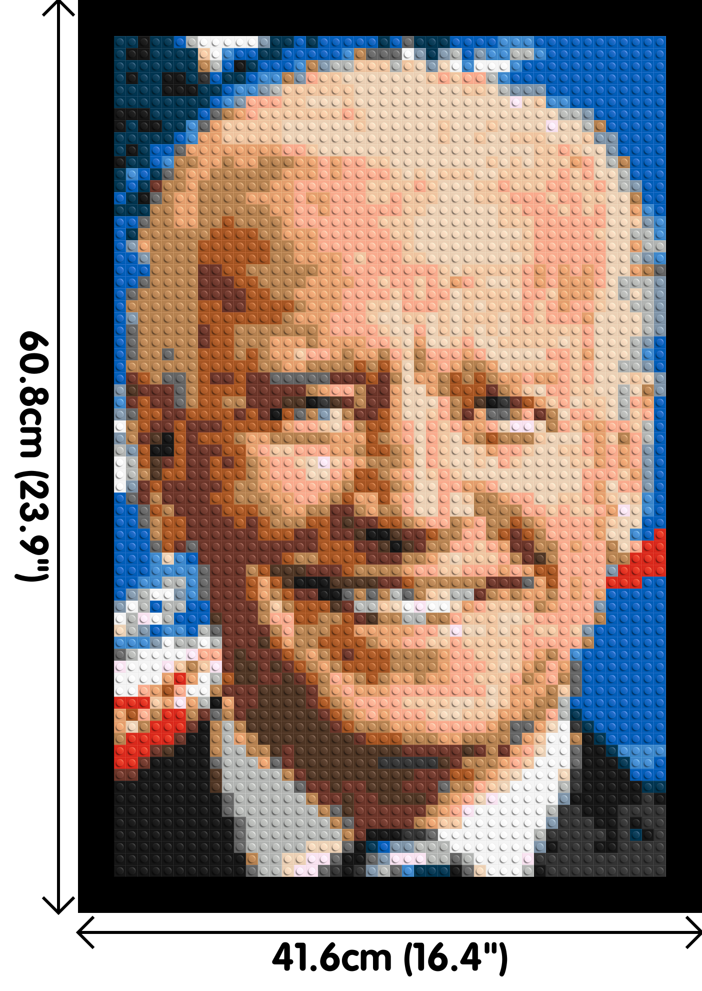 Joe Biden - Brick Art Mosaic Kit 2x3 dimensions with frame