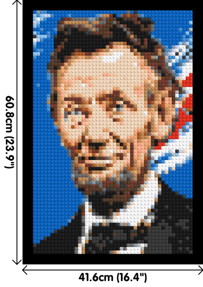Abraham Lincoln - Brick Art Mosaic Kit 2x3 large