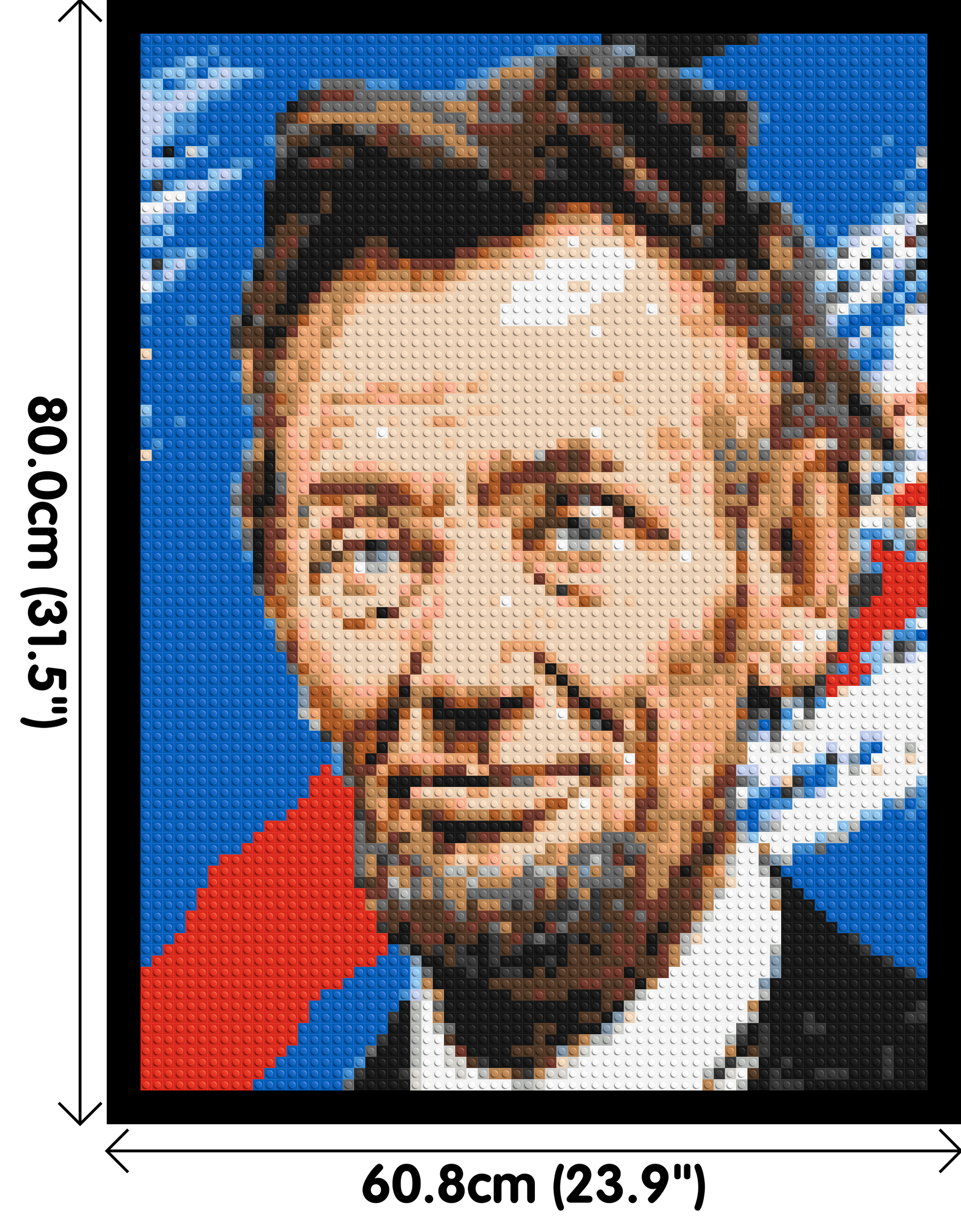 Abraham Lincoln - Brick Art Mosaic Kit 3x4 dimensions with frame