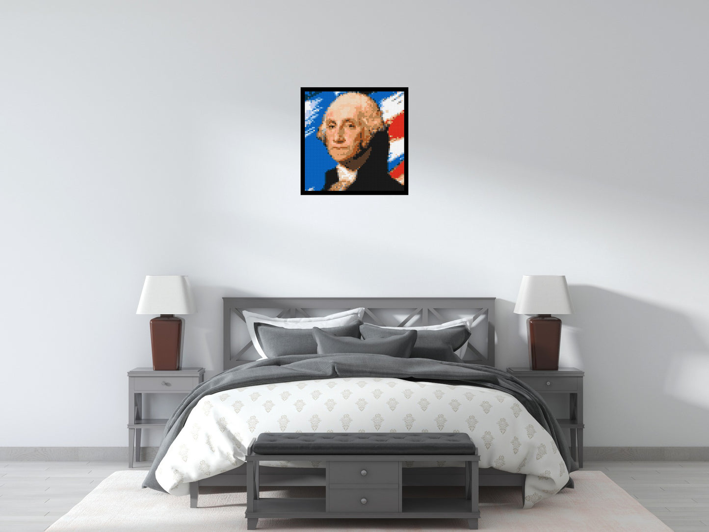 George Washington - Brick Art Mosaic Kit 3x3 large